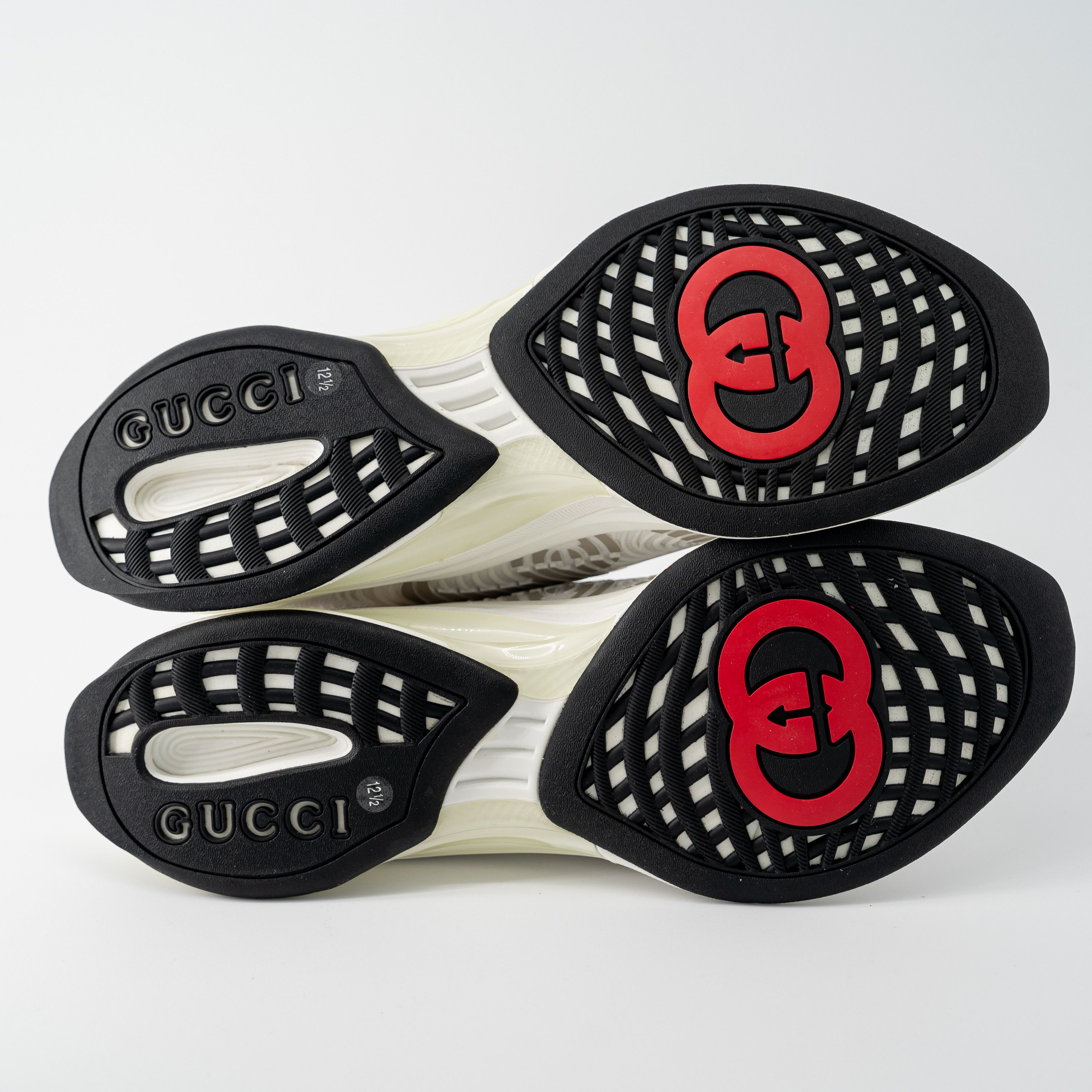 Gucci 12.5G - Gucci Run Sneaker White Black GG logo Size US 13 / EU 46 - 5 Thumbnail