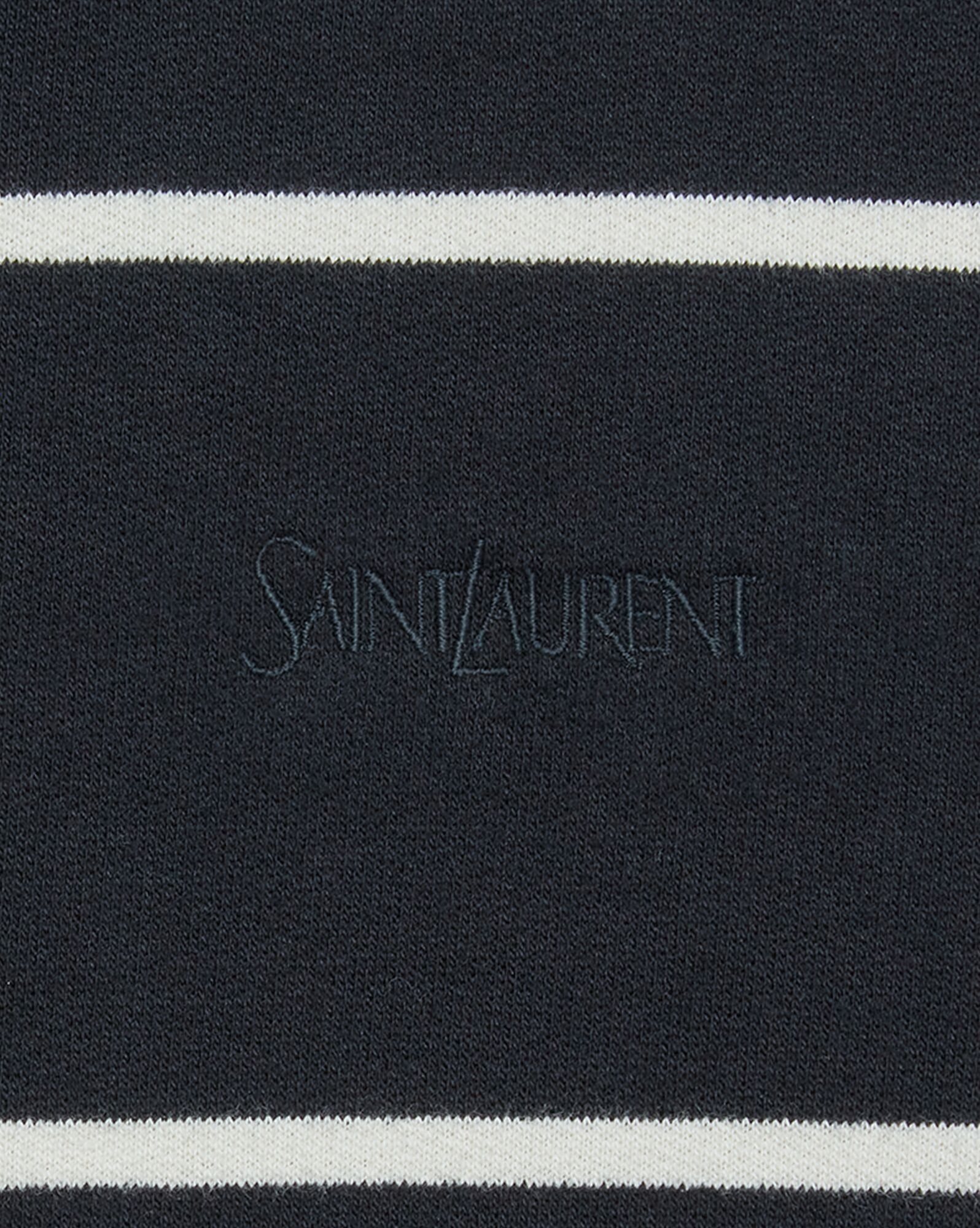 Saint Laurent Paris oc11z0126 759979 Striped Sweatshirt & Hoodie Black & White Size US L / EU 52-54 / 3 - 3 Thumbnail
