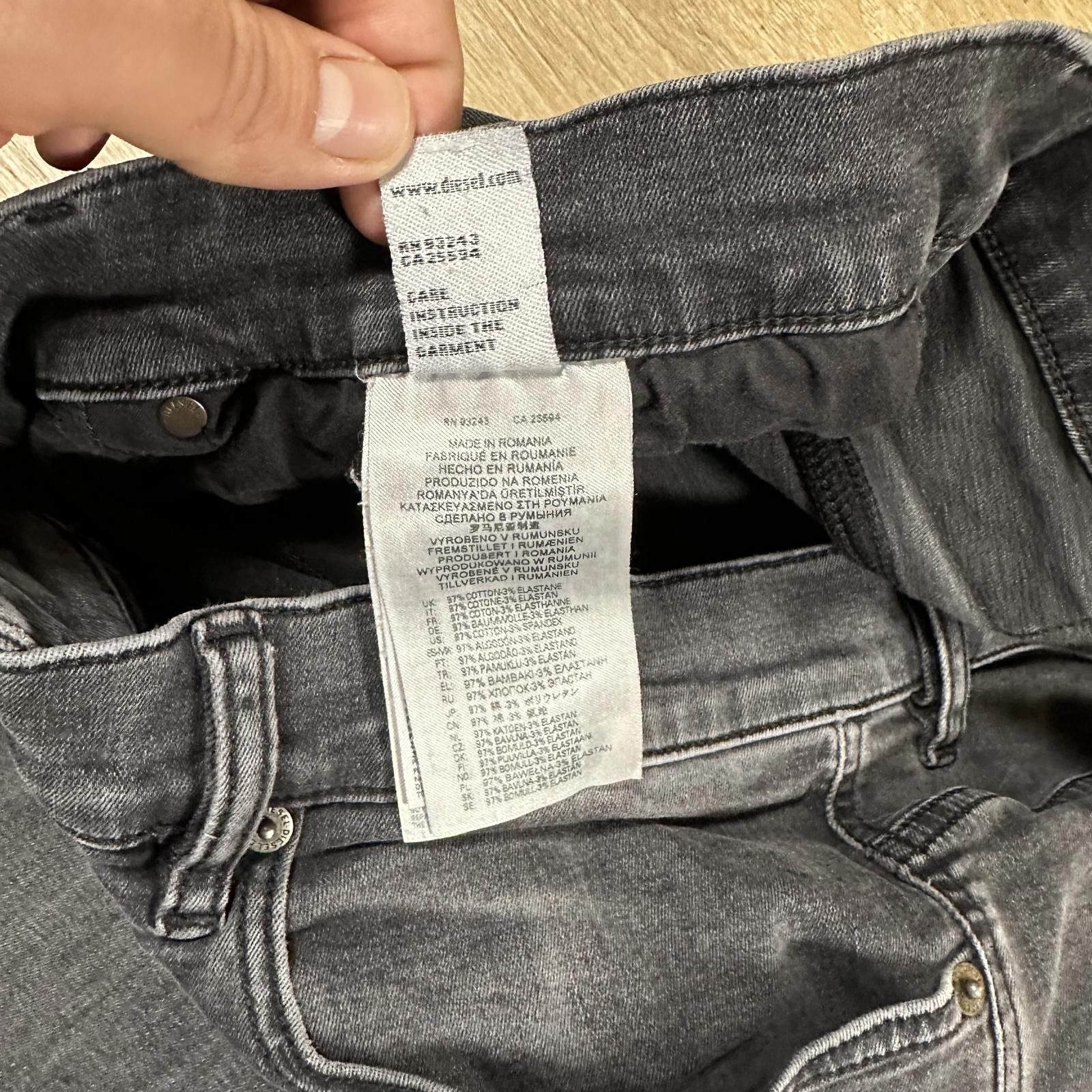 Diesel Diesel Men's D-ISTORT Skinny Jeans Size 30 Black Faded Wash Size US 30 / EU 46 - 8 Thumbnail