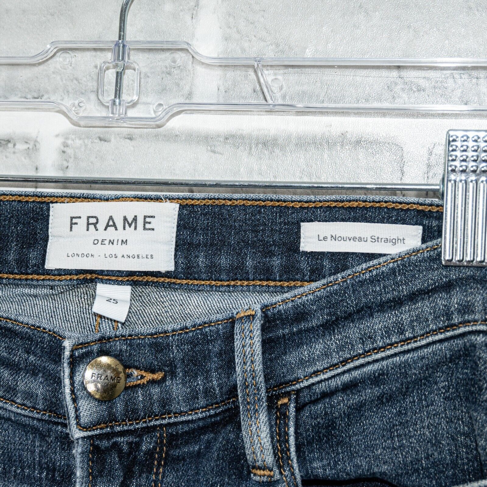 Frame FRAME Denim Le Nouveau Straight Raw cut Crop leg Jeans Size 25" / US 0 / IT 36 - 2 Thumbnail