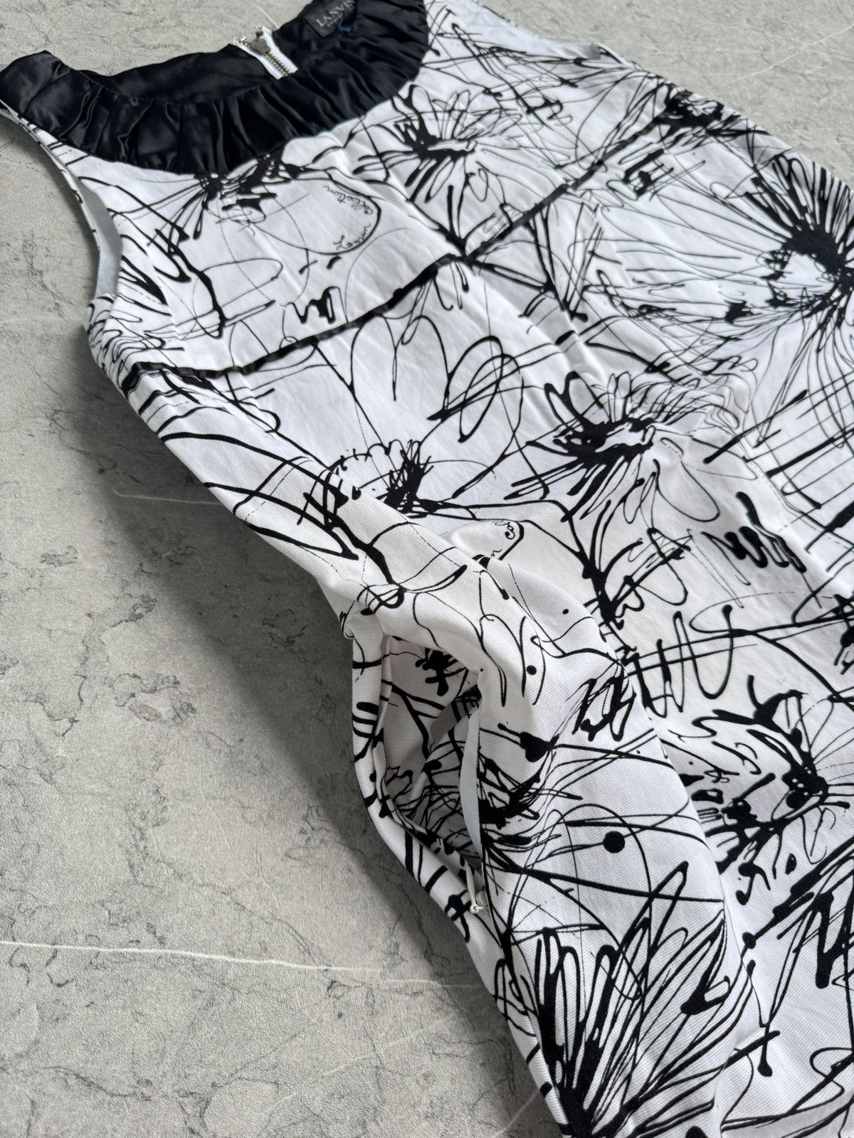 Lanvin Lanvin Collection abstract sketch dress 🤍🖤 Size XS / US 0-2 / IT 36-38 - 3 Thumbnail
