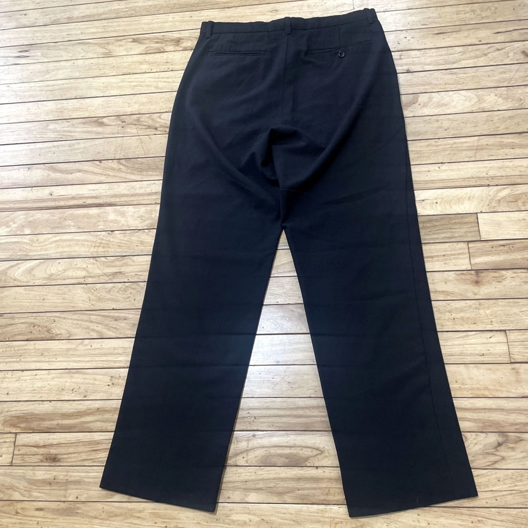 Banana Republic VINTAGE Banana Republic Dress Pants Men 32R Black Wool Flat Front Slacks 2001 Wool Blend Stretch 90s Y2k Dress Pants Mens Size US 32 / EU 48 - 2 Thumbnail