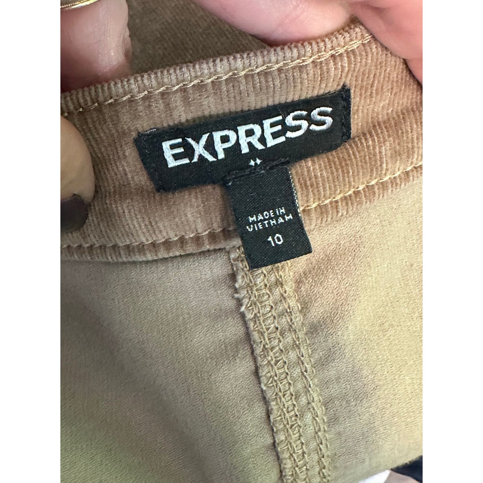 Express Express brown buttoned corduroy mini skirt size 10 Size 32" / US 10 / IT 46 - 3 Thumbnail