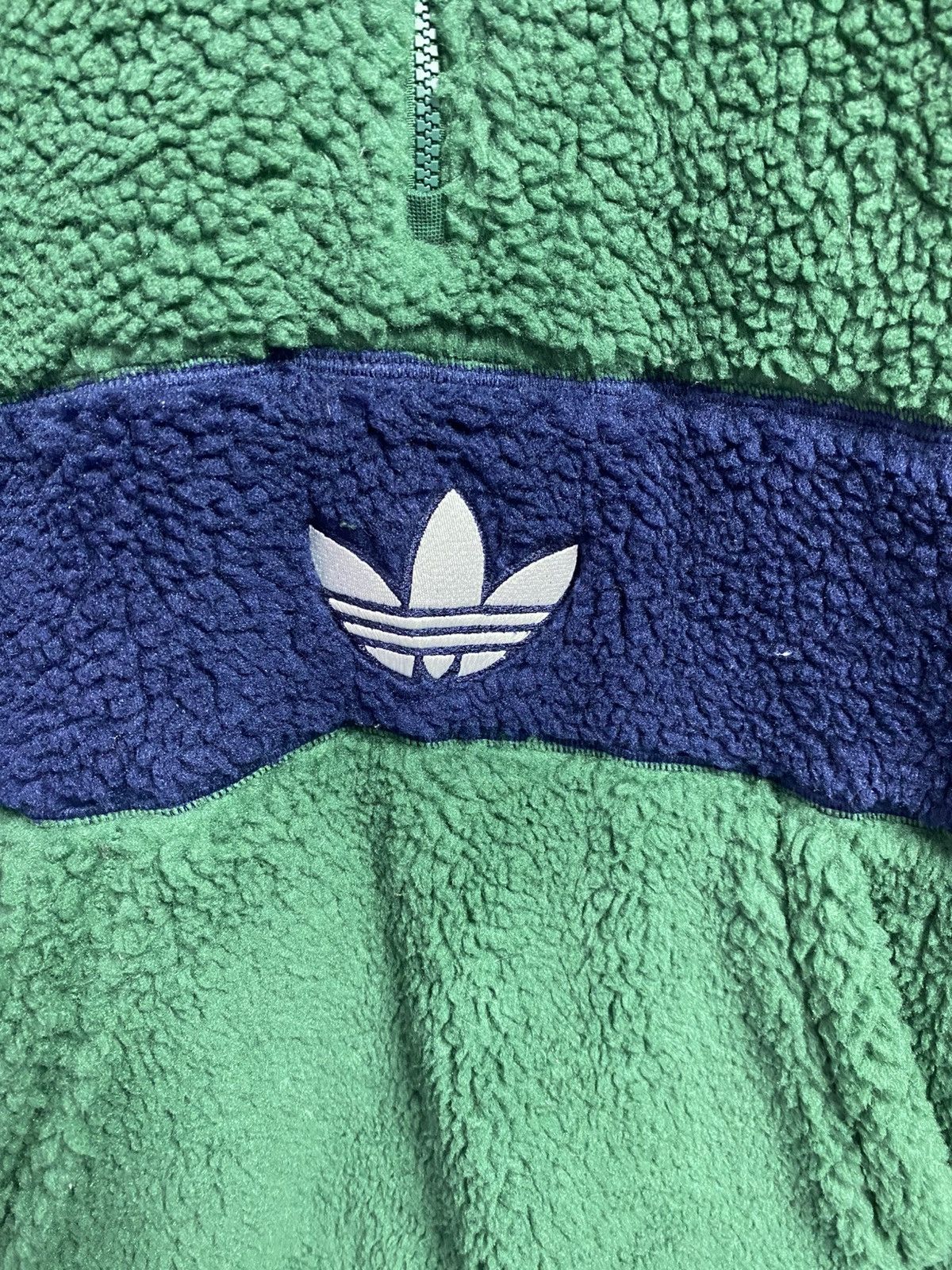 Adidas Adidas fleece half zipper jacket Size US XL / EU 56 / 4 - 4 Thumbnail
