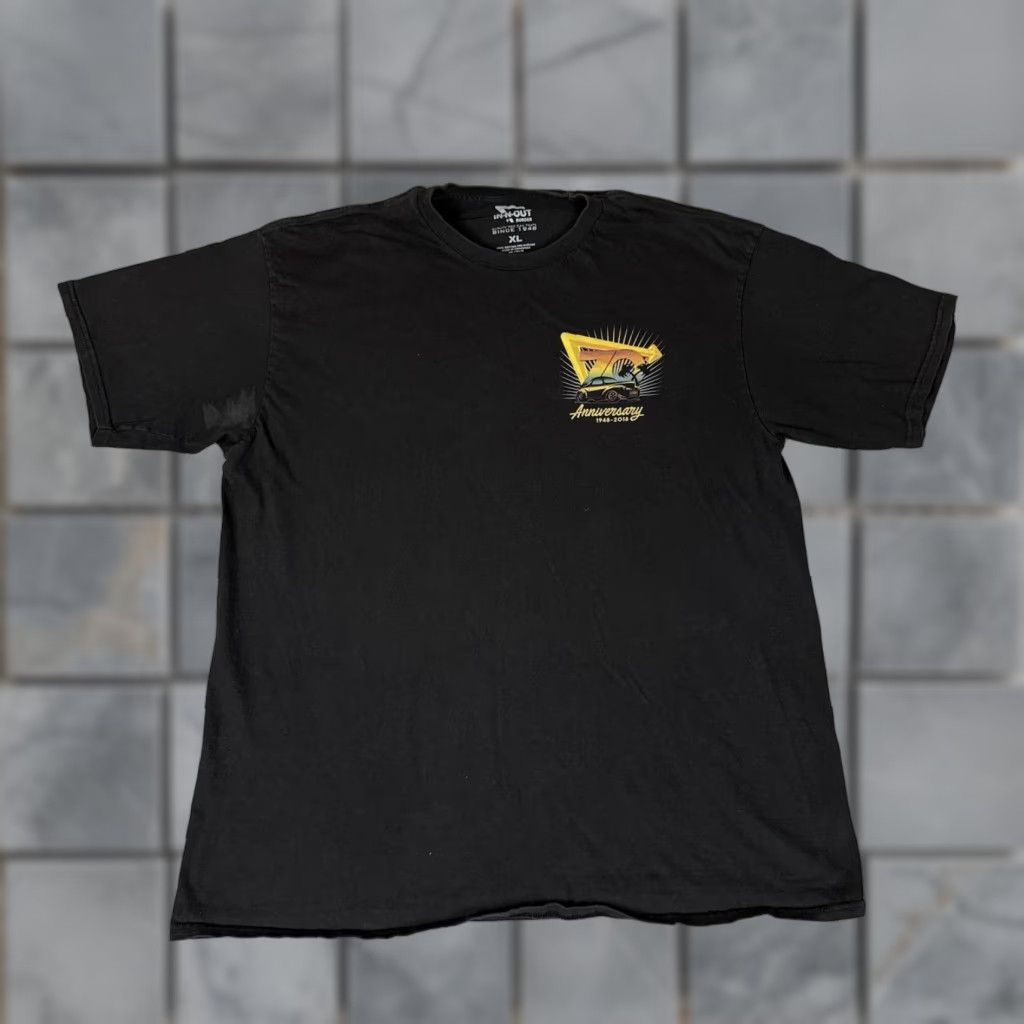 Vintage In N Out Burger T Shirt Adult XL Black Graphic Distressed Rare 70th Anniversary Size US XL / EU 56 / 4 - 1 Thumbnail