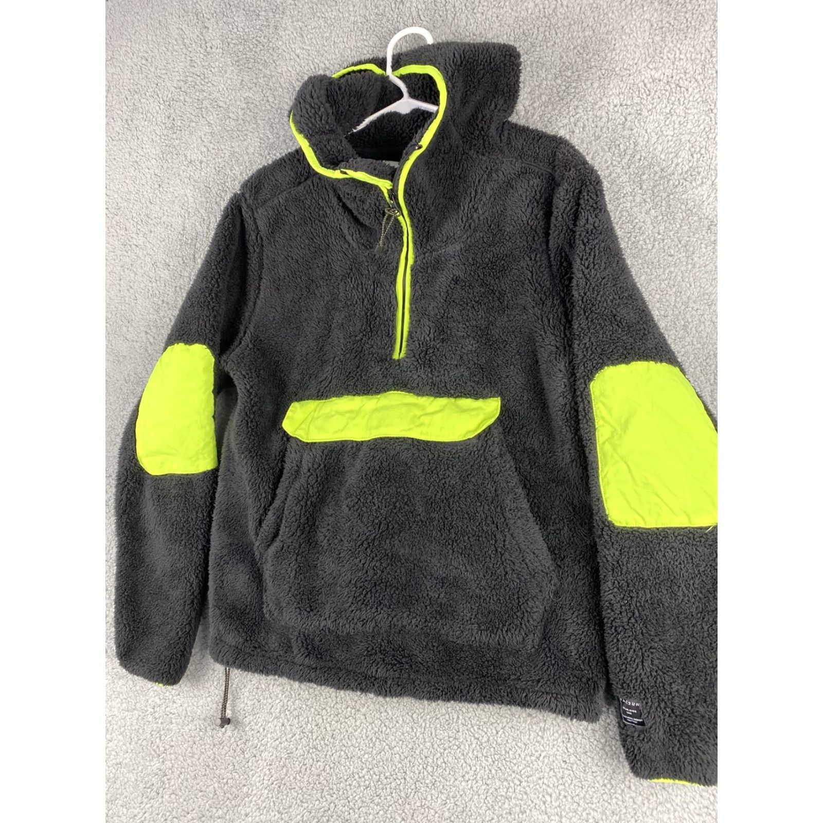 Pacsun VINTAGE Pacsun Hoodie Pullover Jacket Mens Small Black Sherpa Long Sleeve / 33-3 Size US S / EU 44-46 / 1 - 4 Thumbnail
