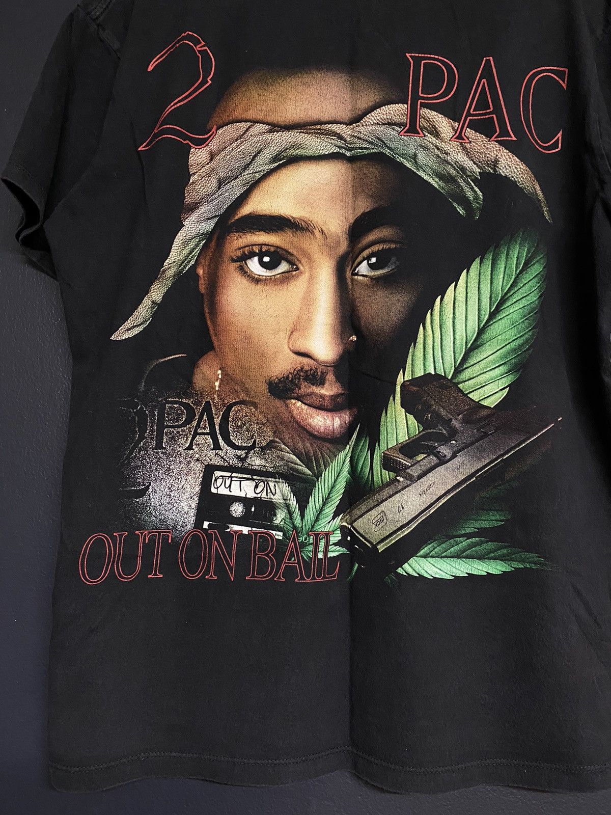 Rap Tees × Vintage Vintage 2Pac Tupac Shakur Out On Bail Tee Shirt Size US L / EU 52-54 / 3 - 5 Thumbnail