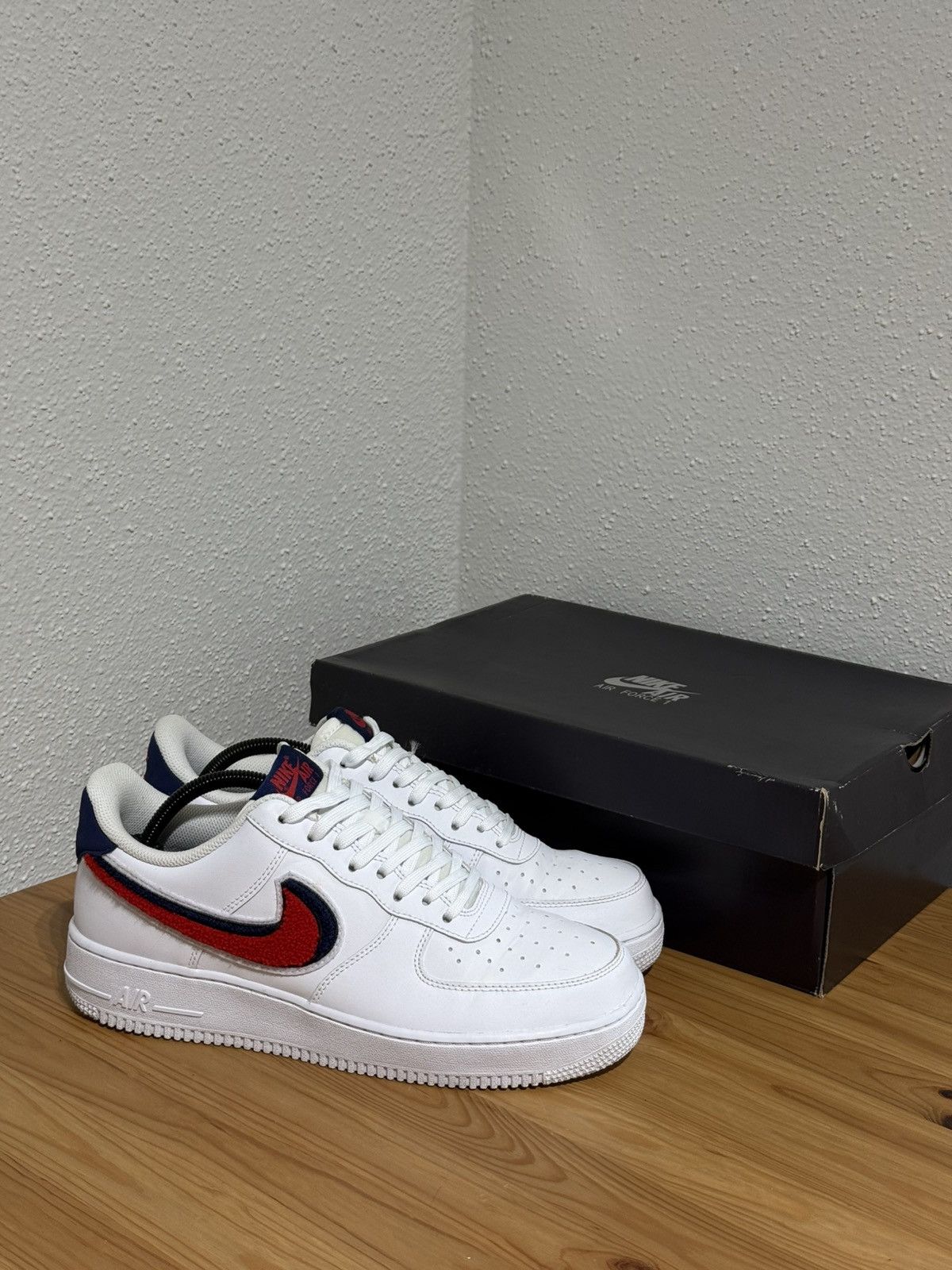 Nike Nike Air Force 1 Low 3D Chenille Swoosh Size US 9 / EU 42 - 1 Thumbnail