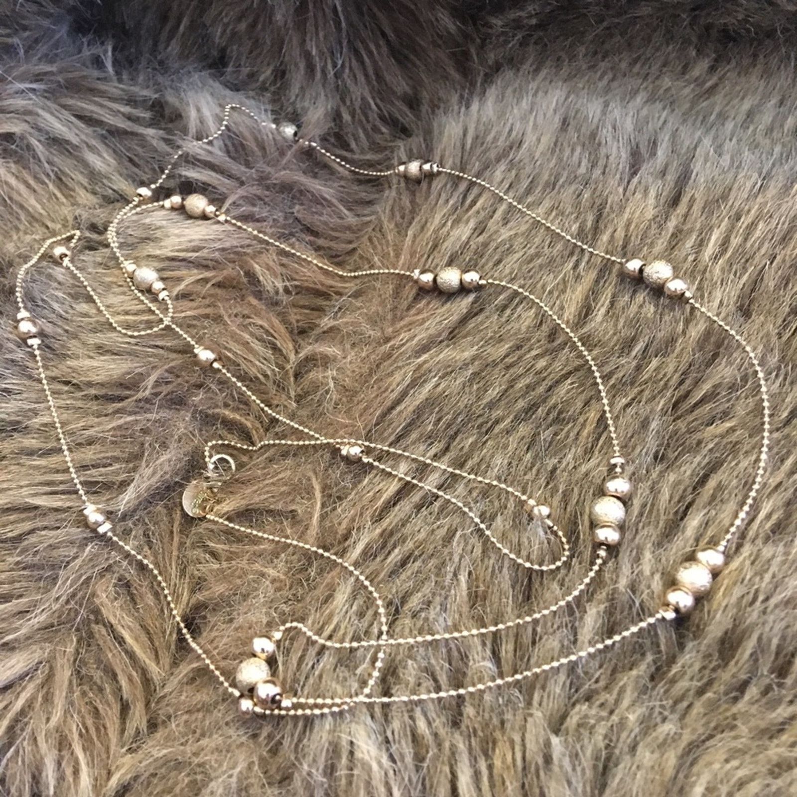 Vintage Vintage 90s Claire’s gold ball long necklace Size ONE SIZE - 7 Thumbnail