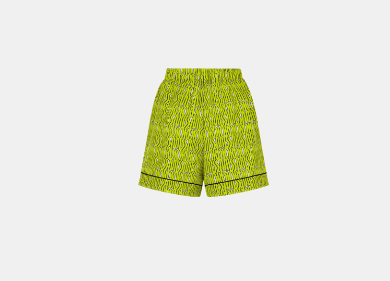 Dior o1w1db11225 451P42 Pajama Short in Green Size 27" / US 4 / IT 40 - 2 Thumbnail
