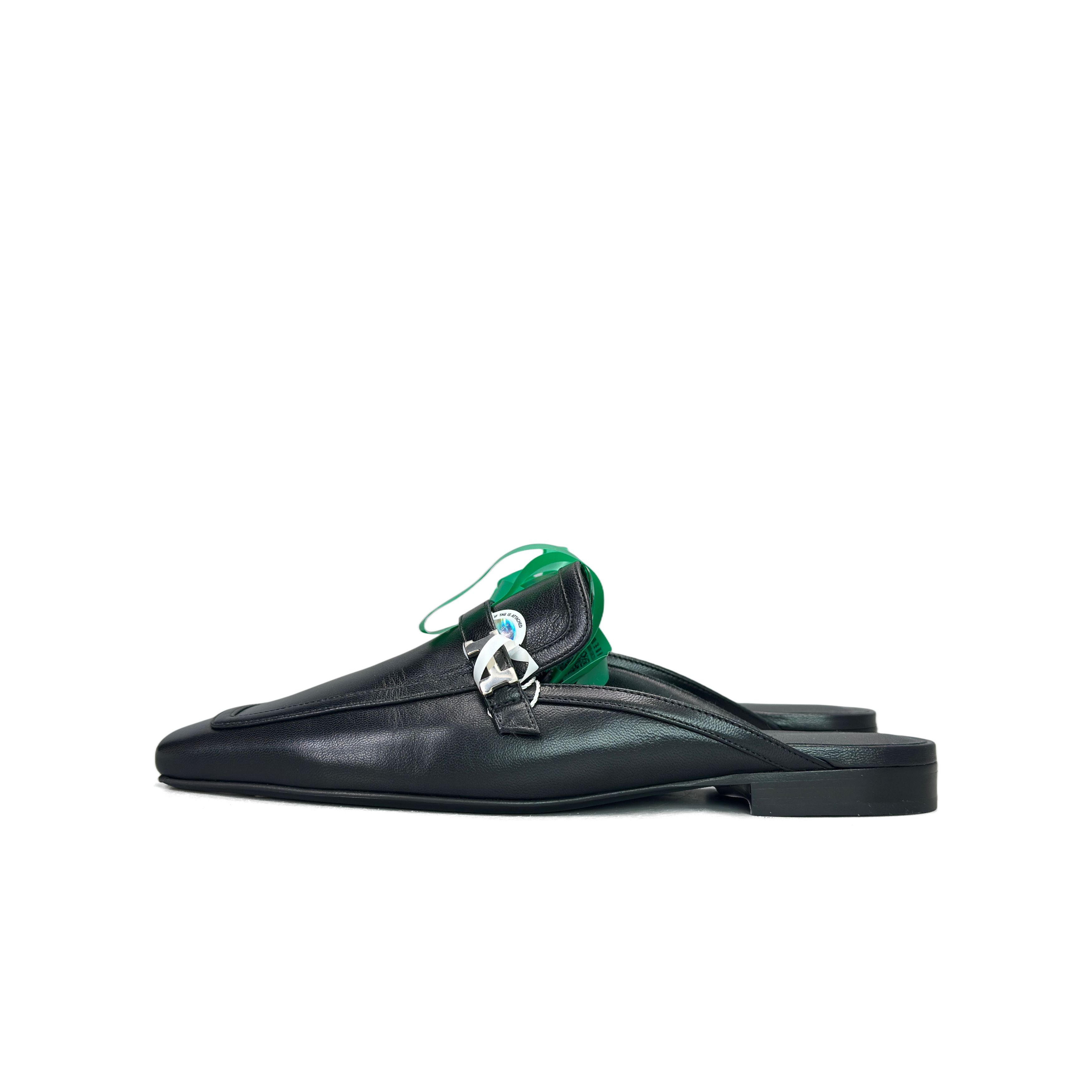 Hermes Hermès Groupie Black Leather Mules Size 38 Size US 8 / IT 38 - 1 Thumbnail