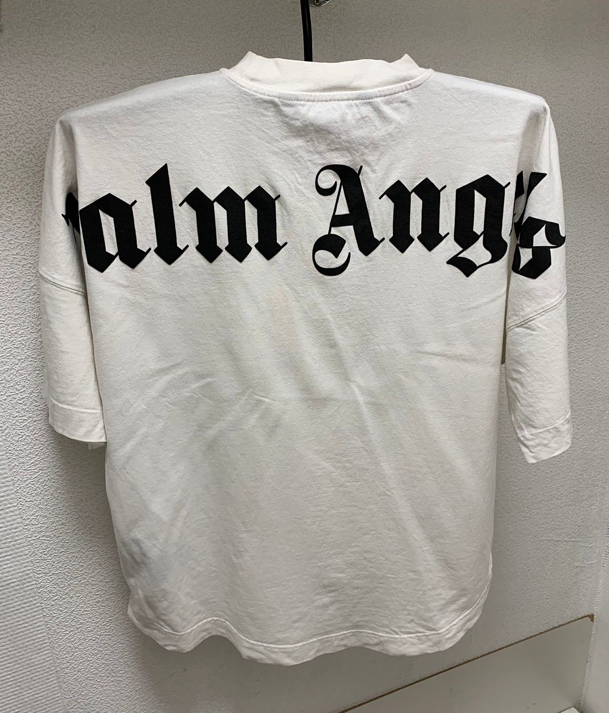Pre-owned Palm Angels Big Logo White T-shirt S Size
