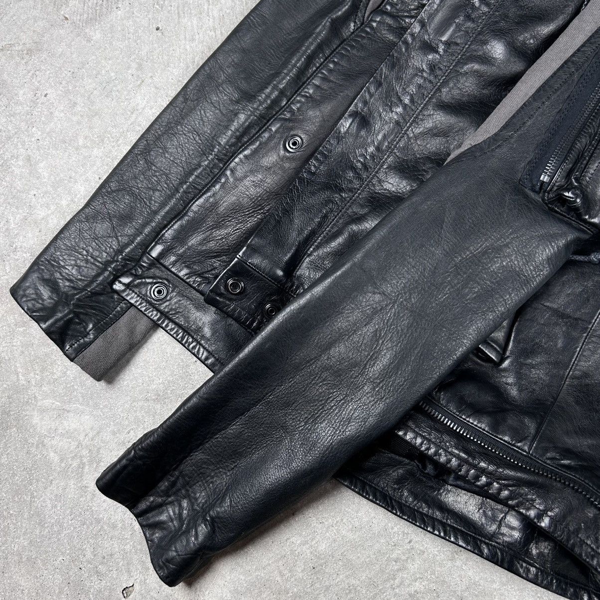 S/STERE S/STERE 2011SS Hooded Panel Leather Jacket Size US M / EU 48-50 / 2 - 13 Thumbnail