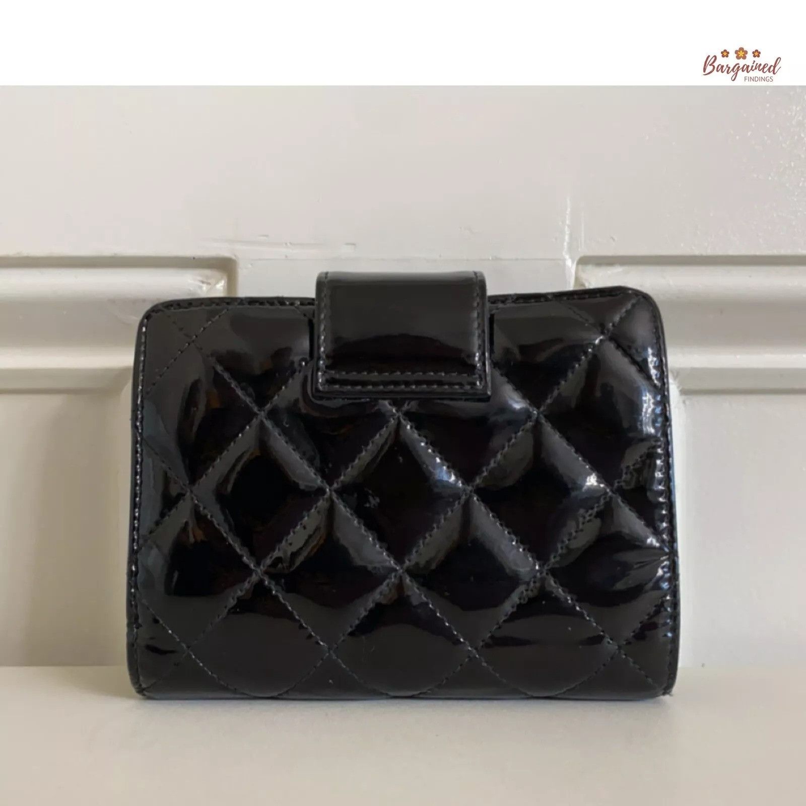 Chanel CHANEL Patent Leather Interlocking CC Logo French Wallet Size ONE SIZE - 11 Thumbnail