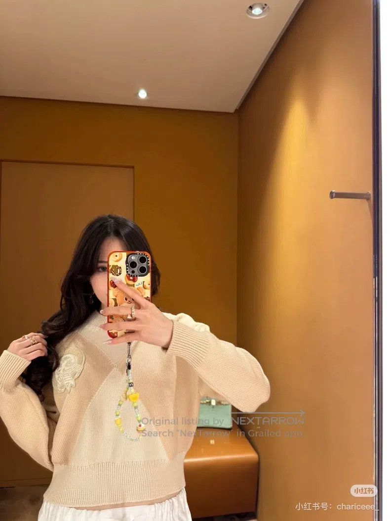 Hermes Hermes Fall and Winter Knit Sweater with Milk Tea Color Ba Size XS / US 0-2 / IT 36-38 - 6 Thumbnail