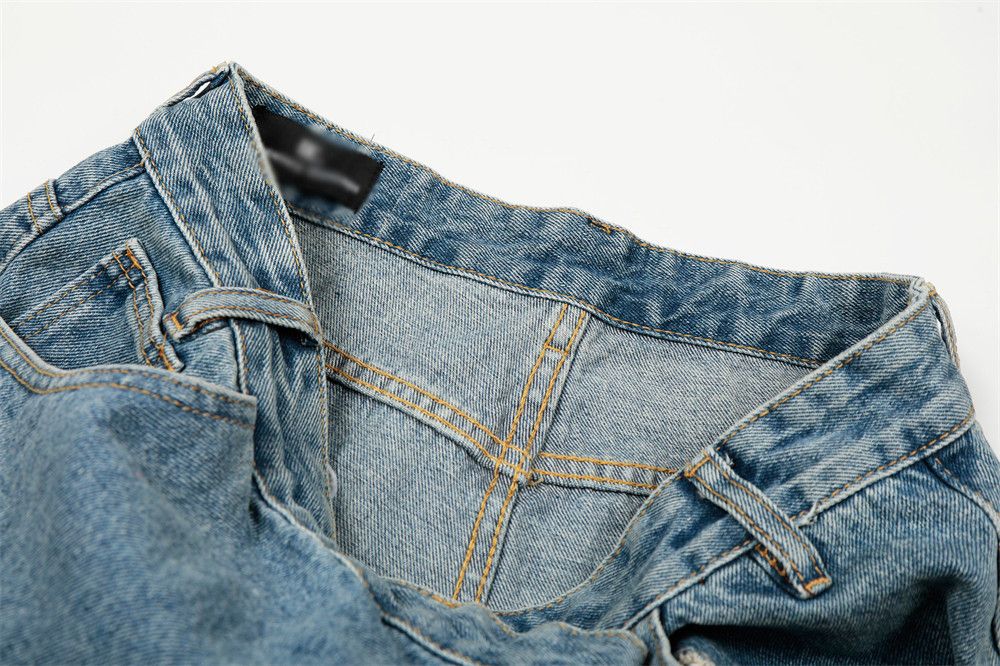 Jean Men's loose-fitting American retro washed jeans Size US 32 / EU 48 - 4 Thumbnail