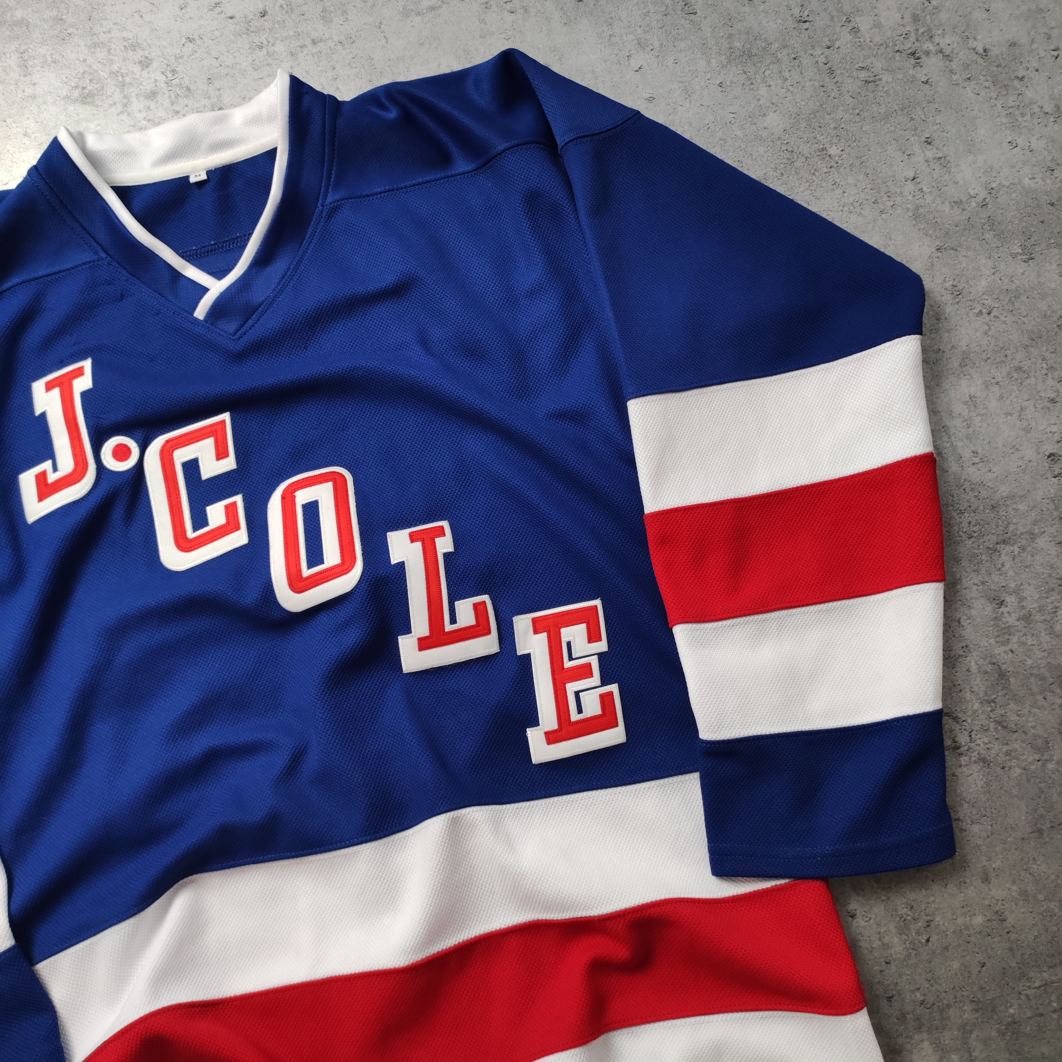 J. Cole × NHL × Rap Tees RARE J Cole 2014 Dreamville Forest Hills 14 Hockey Jersey Size US M / EU 48-50 / 2 - 4 Thumbnail