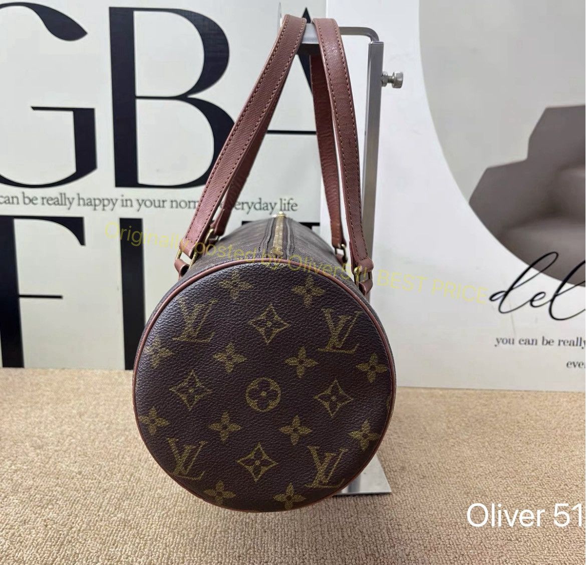 Louis Vuitton LV Monogram Papillon 30 Handbag UUUU2/2609 Size ONE SIZE - 4 Thumbnail