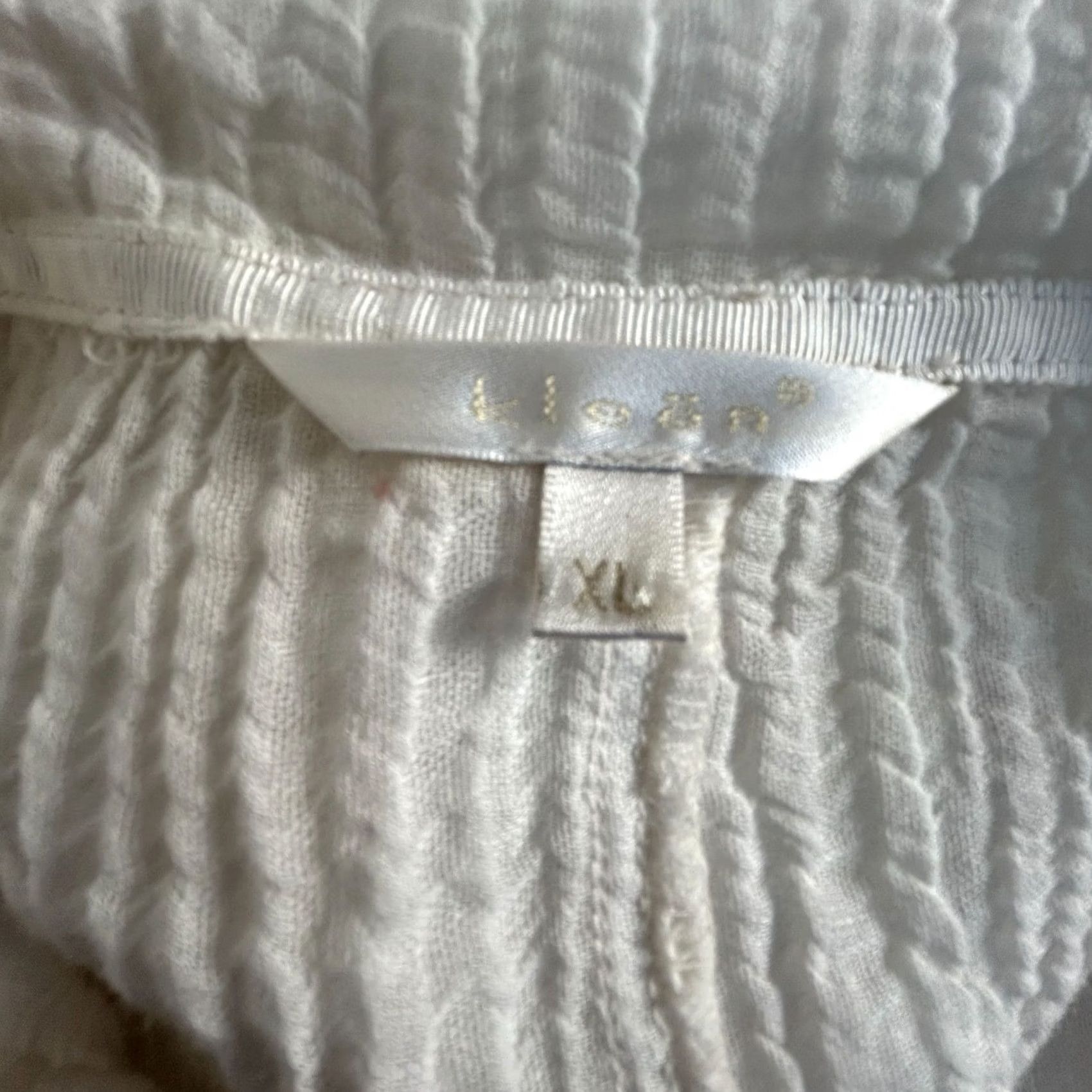 Vintage Kleen Womens Button Down Long Sleeve Shirt XL Lightweight Gauze Ramie Cotton White - Casual Classic Button-Down, Basic, Regular Fit Womens Size XL / US 12-14 / IT 48-50 - 4 Thumbnail