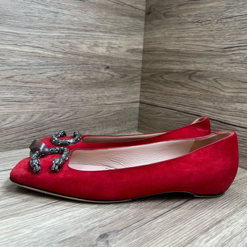 Gucci Gucci Classic Double Tiger Head Flat Shoes Size US 7.5 / EU 40-41 - 1 Thumbnail