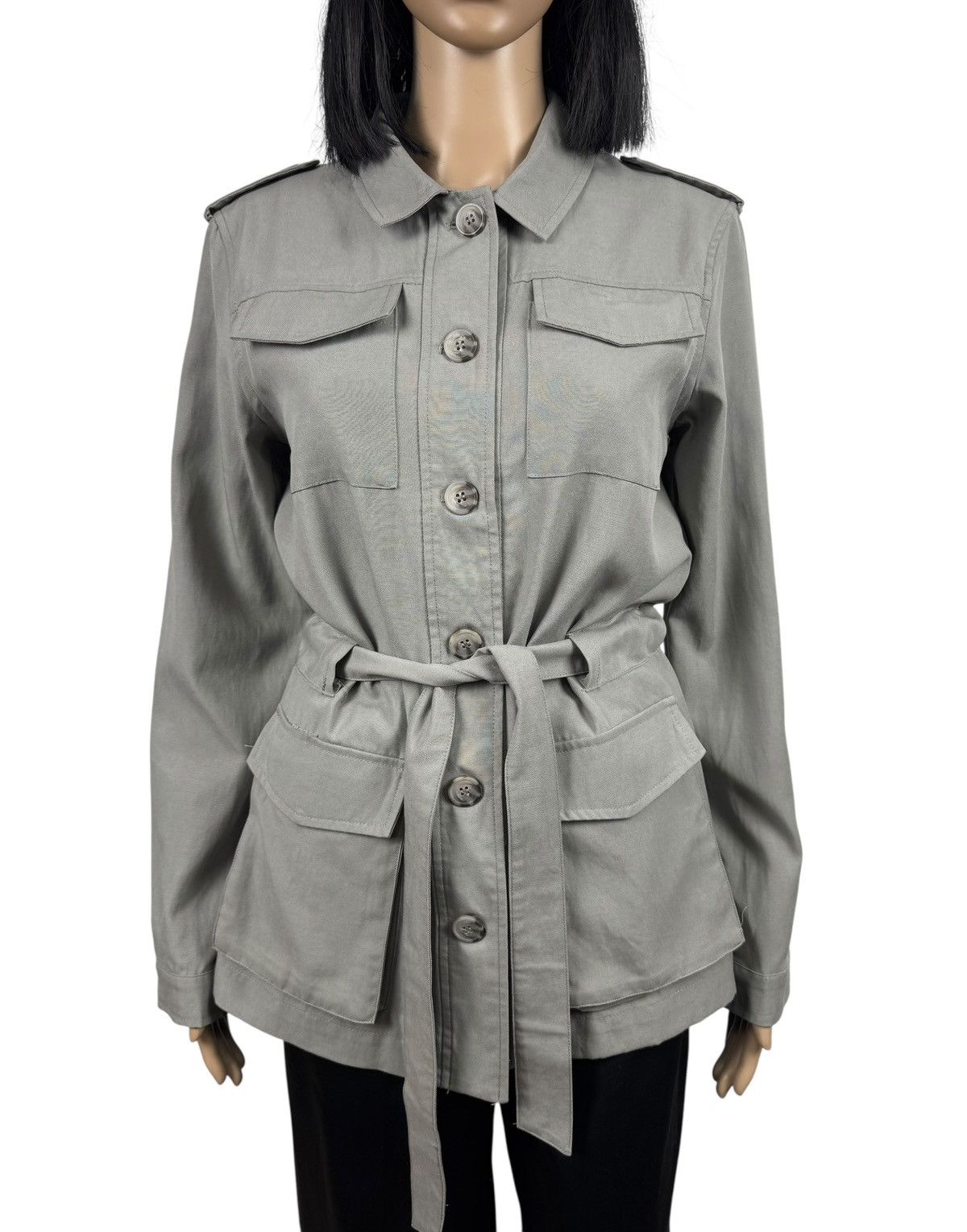 Threads 4 Thought Thought Field Belted Jacket Button Up Tencel Cotton size 38 Size M / US 6-8 / IT 42-44 - 2 Thumbnail