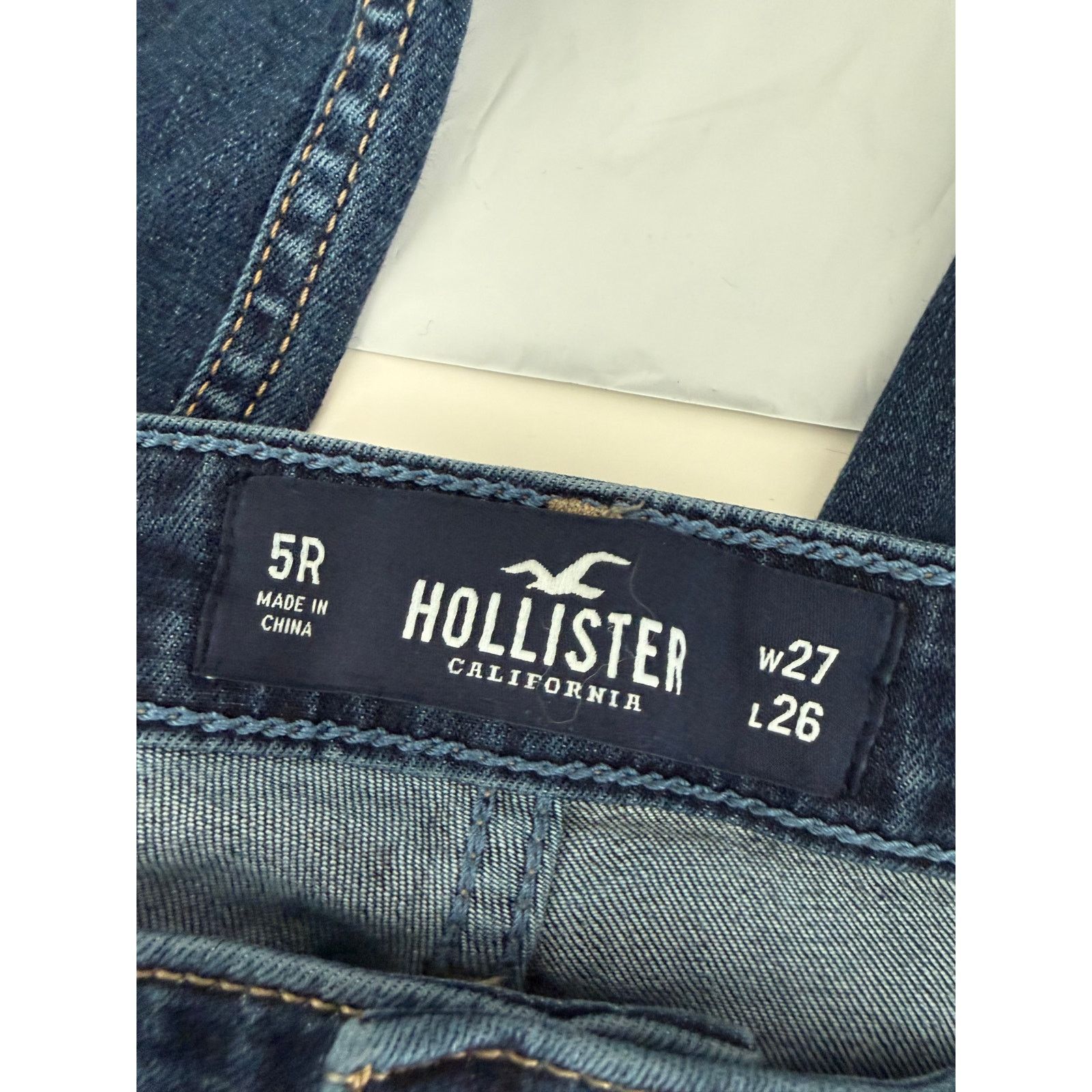 Hollister Hollister Low Rise Super Skinny Jeans Blue Distressed - D017 Size 27" / US 4 / IT 40 - 3 Thumbnail
