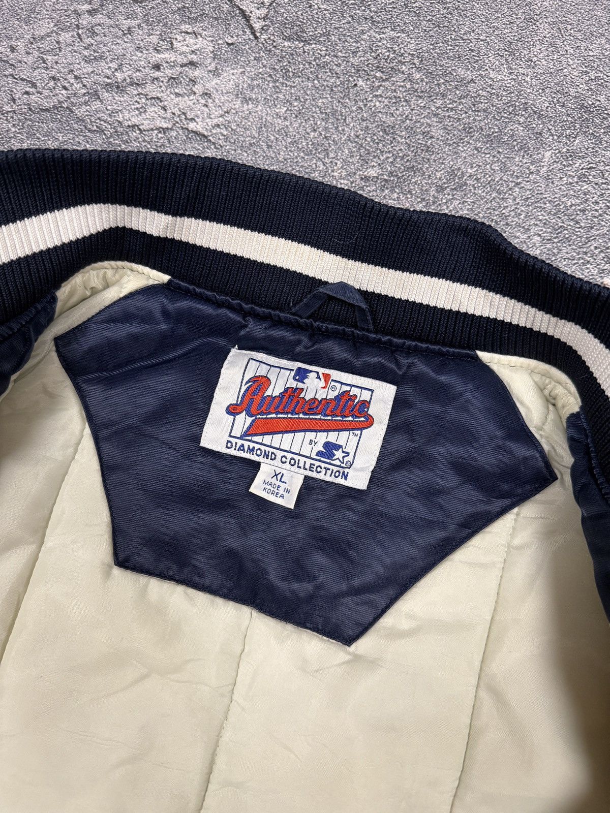 Majestic × Vintage Vintage 90’s Majestic New York Yankees Bomber Jacket Size US XL / EU 56 / 4 - 10 Thumbnail