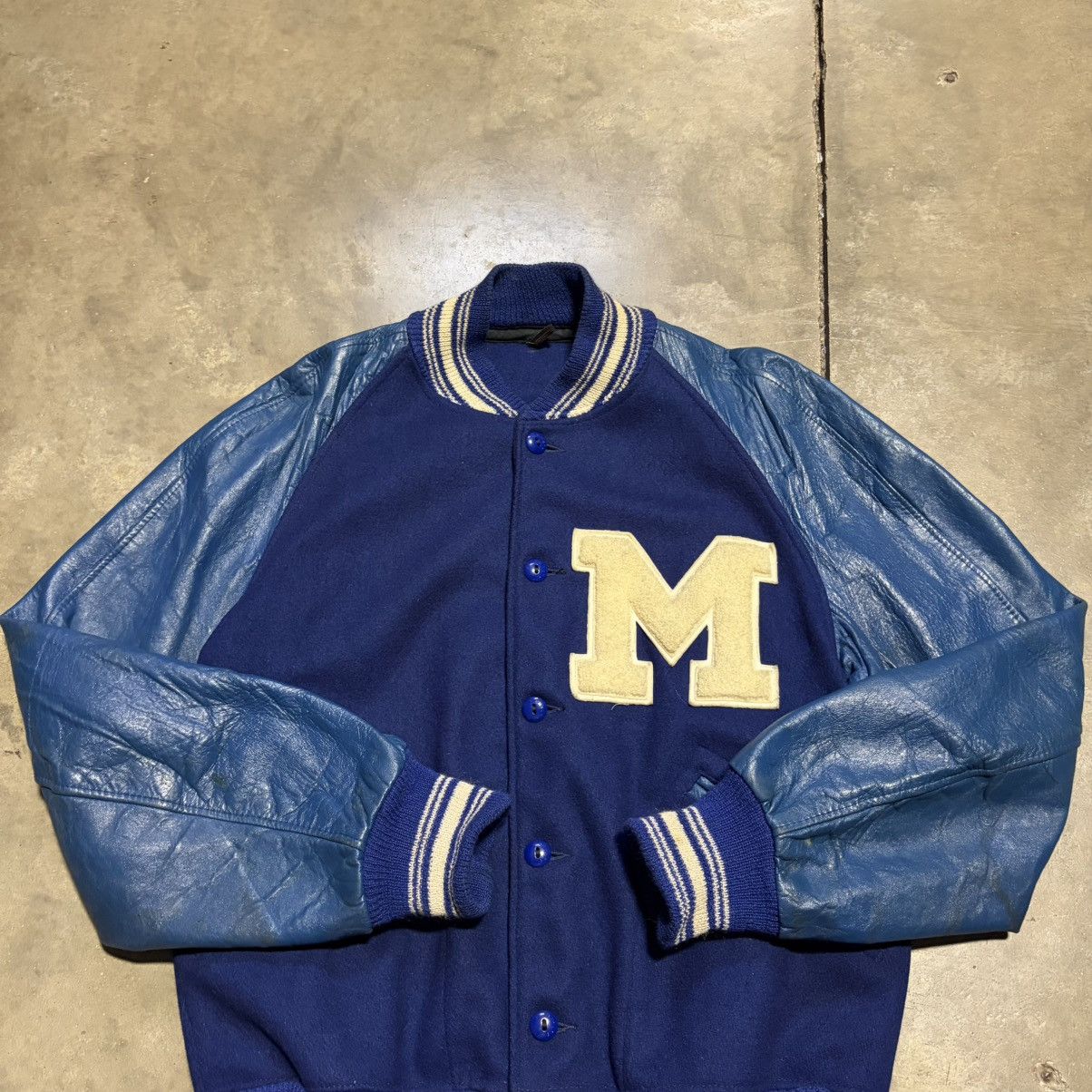 Vintage Vintage 50s Butwin Varsity Letterman Jacket Leather Bomber Size US M / EU 48-50 / 2 - 5 Thumbnail