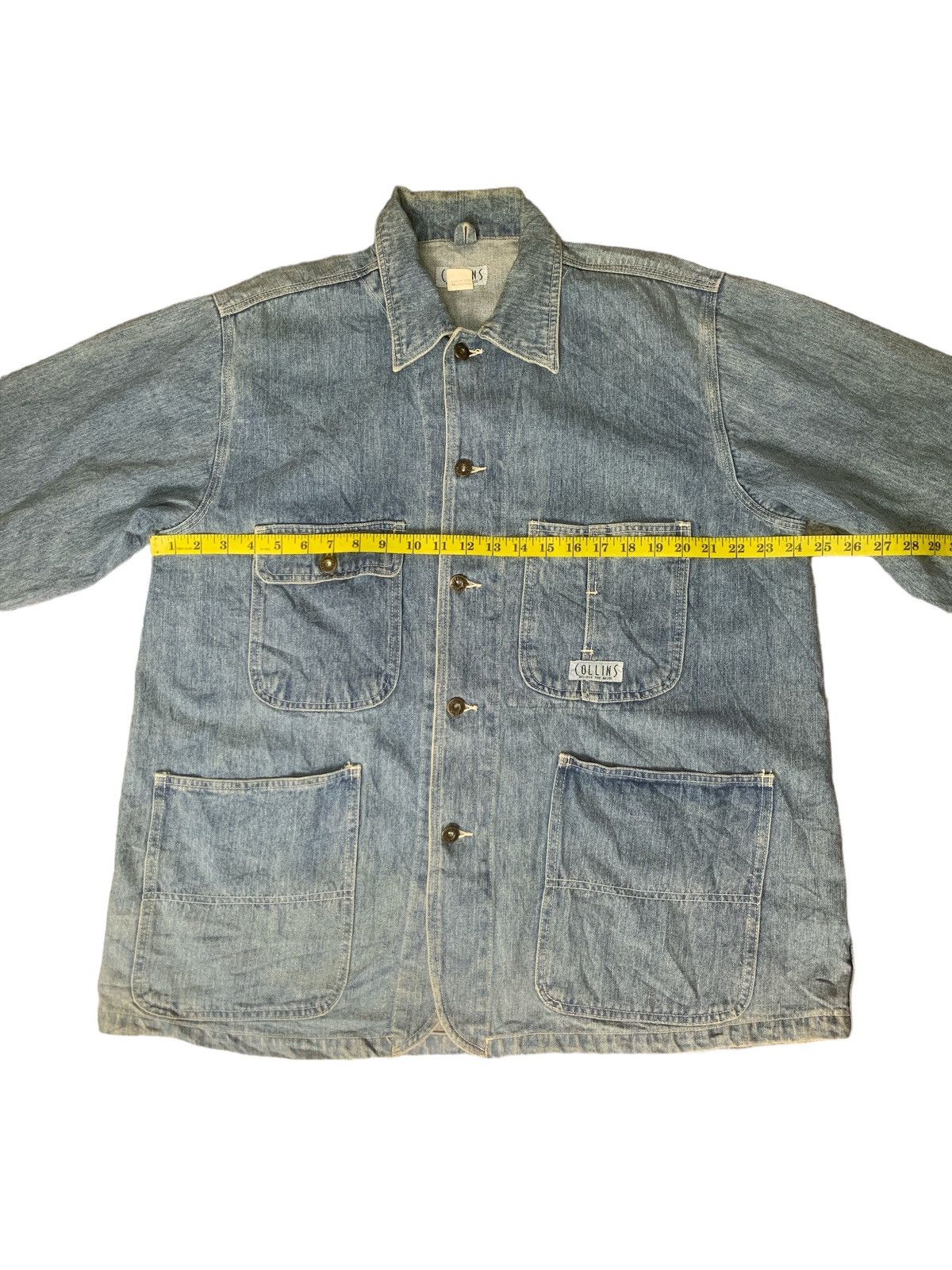 Vintage Rare Design Vintage Collins Chore Denim Jackets Size US L / EU 52-54 / 3 - 11 Thumbnail