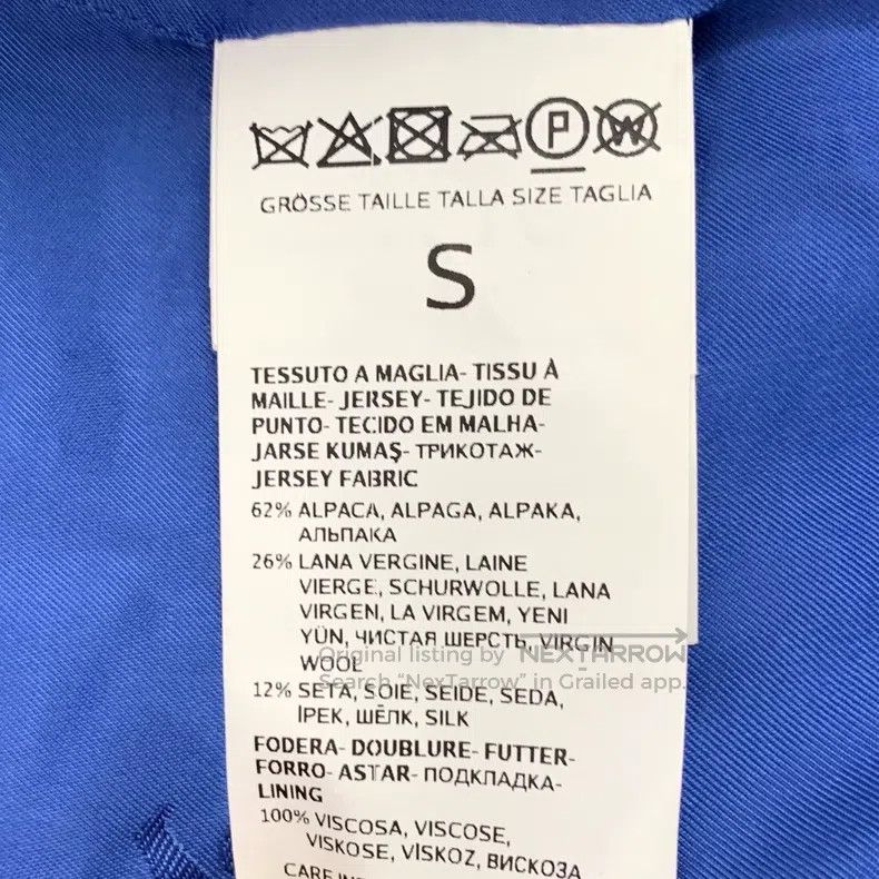 Max Mara Max Mara Deep Blue Teddy Alpaca Wool Collar Double Breaste Size S / US 4 / IT 40 - 6 Thumbnail