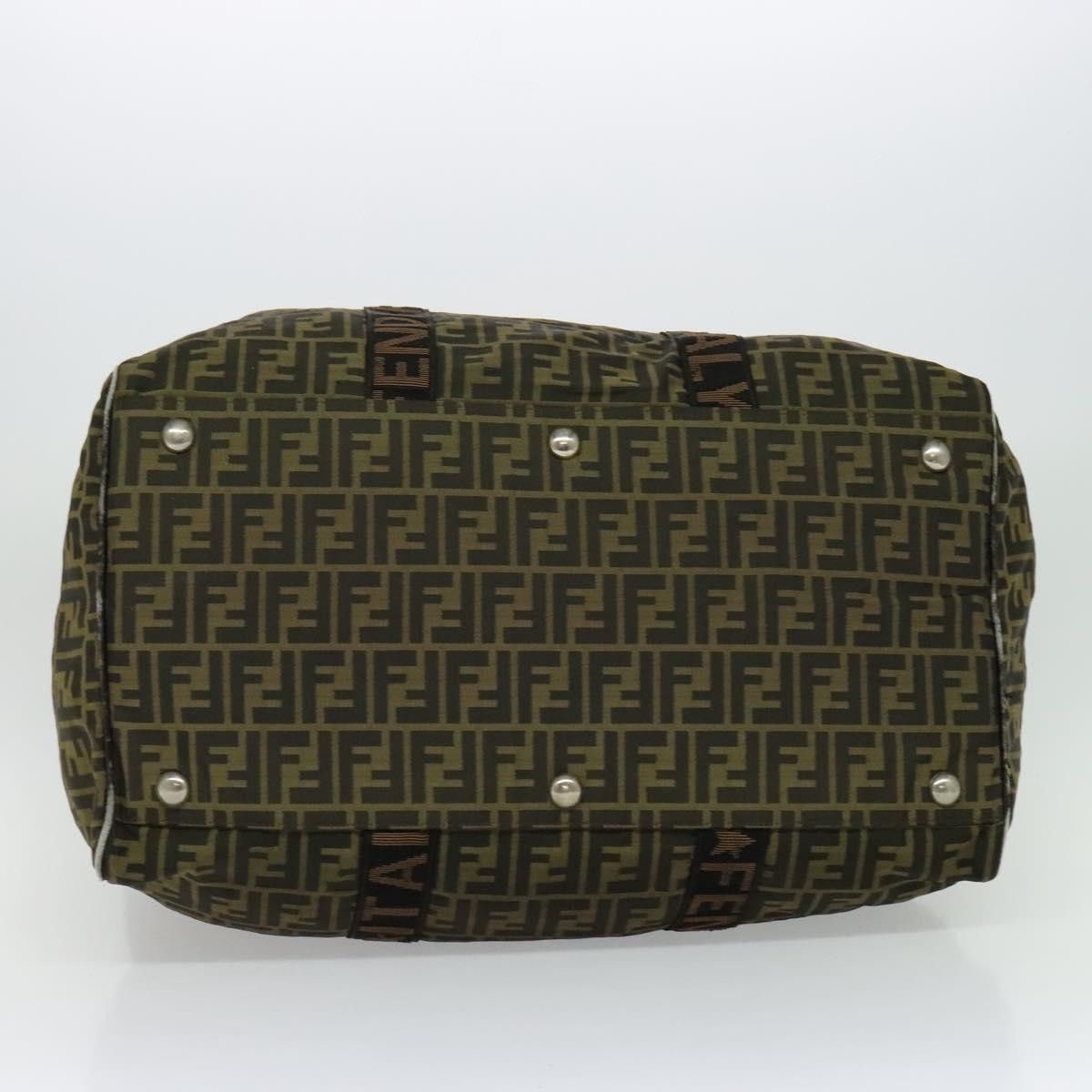 Fendi FENDI Zucca Canvas Boston Bag Brown Black Size ONE SIZE - 9 Thumbnail
