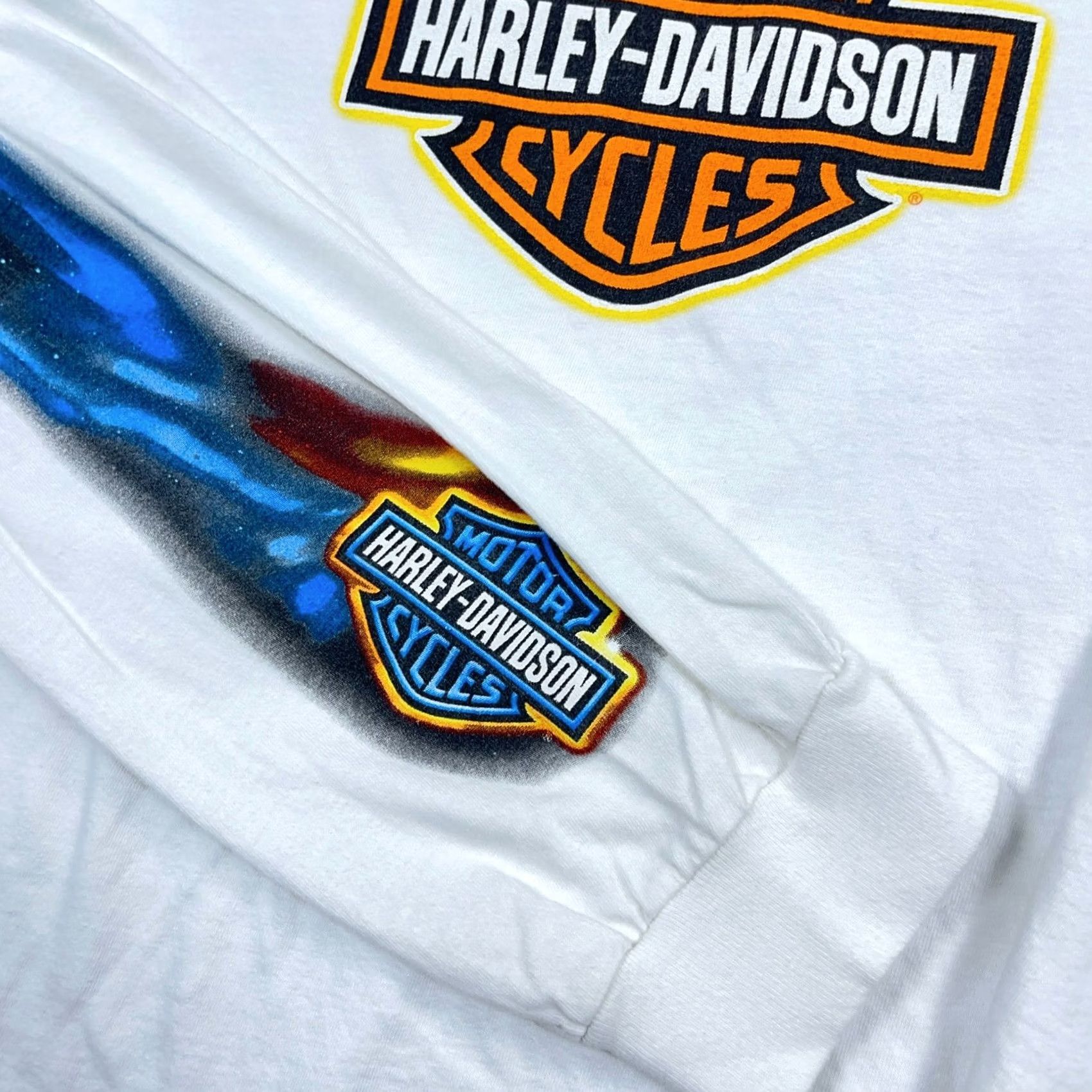 Harley Davidson Vintage Harley Davidson Shirt Men 2XL Long Sleeve Hit Fire Flames Alaska Y2K Size US XXL / EU 58 / 5 - 7 Thumbnail