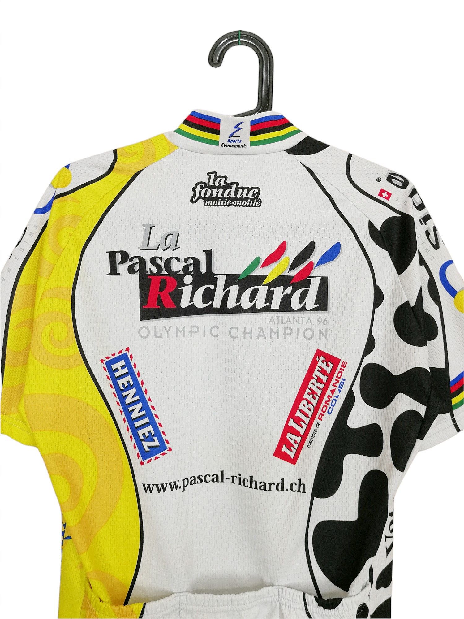 Other Vintage Biemme Cycling Jersey & Bib Shorts Henniez La Fondue Size US XL / EU 56 / 4 - 8 Thumbnail