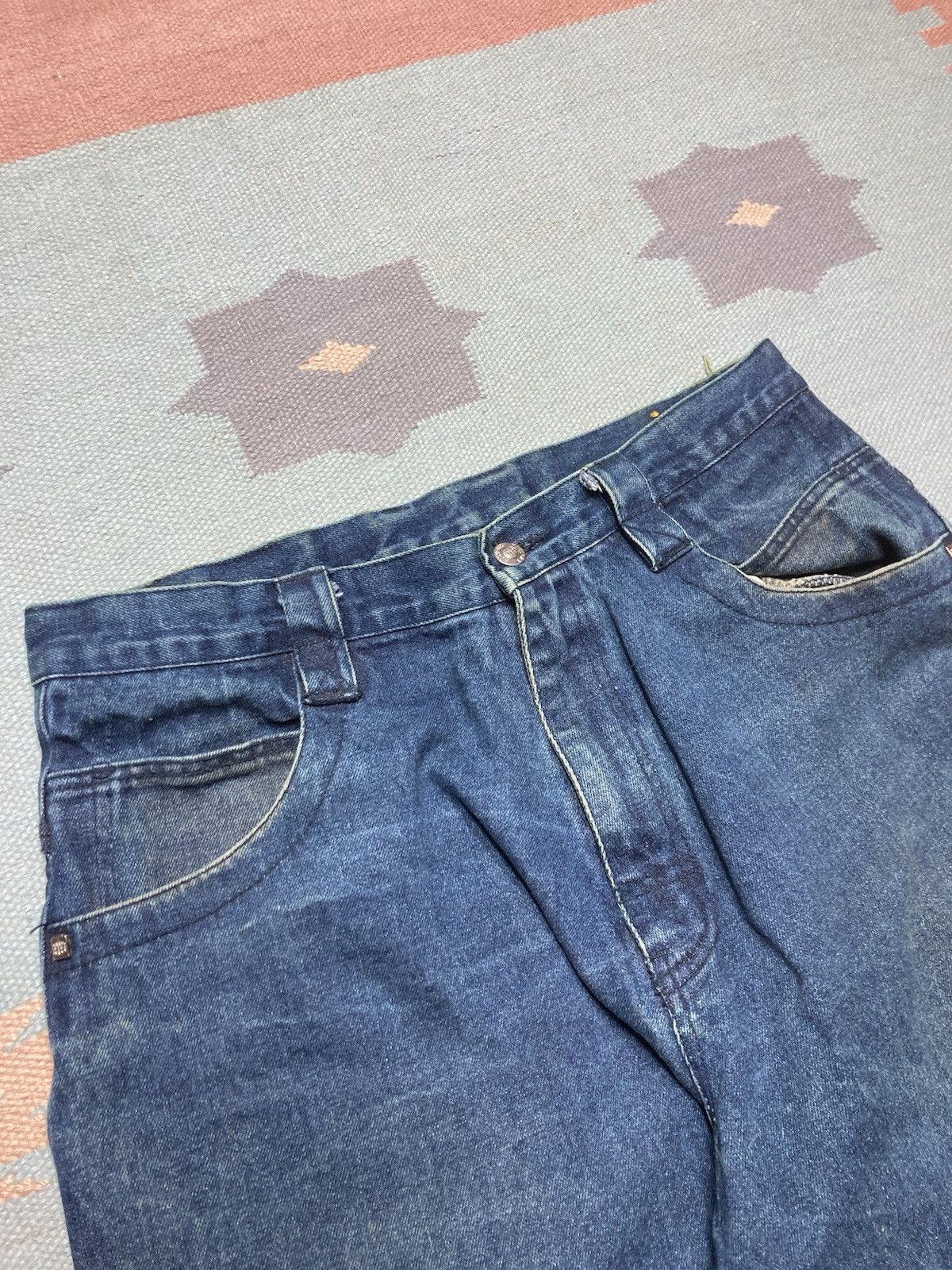 Bare Fox × Vintage Vtg y2k baggy jeans wide skater carpenter rave yellow 34x30 Size US 34 / EU 50 - 8 Thumbnail