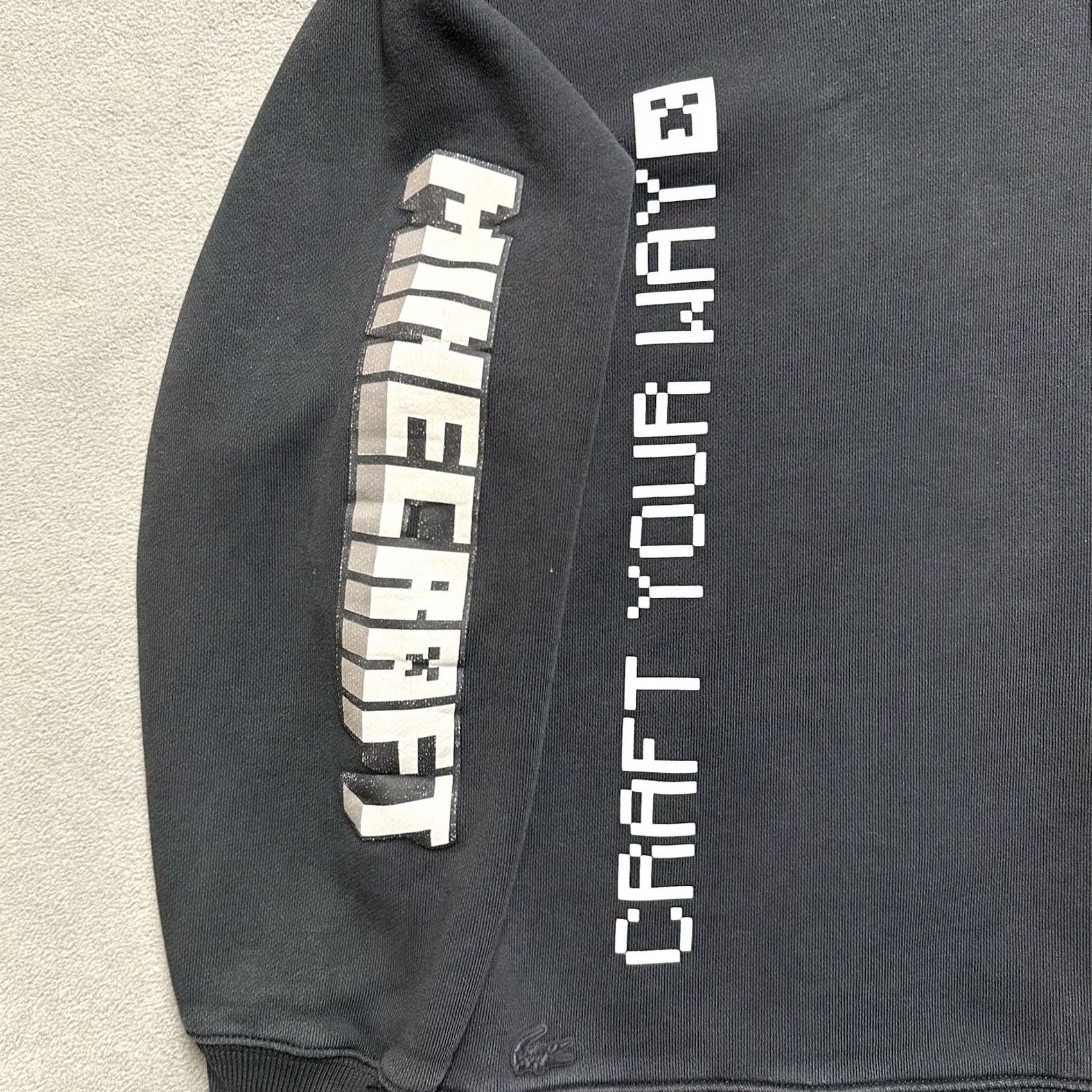 Lacoste Lacoste LIVE x Minecraft Sweatshirt Mens XL Black Loose Fit Terry Hoodie GUC Size US XL / EU 56 / 4 - 5 Thumbnail