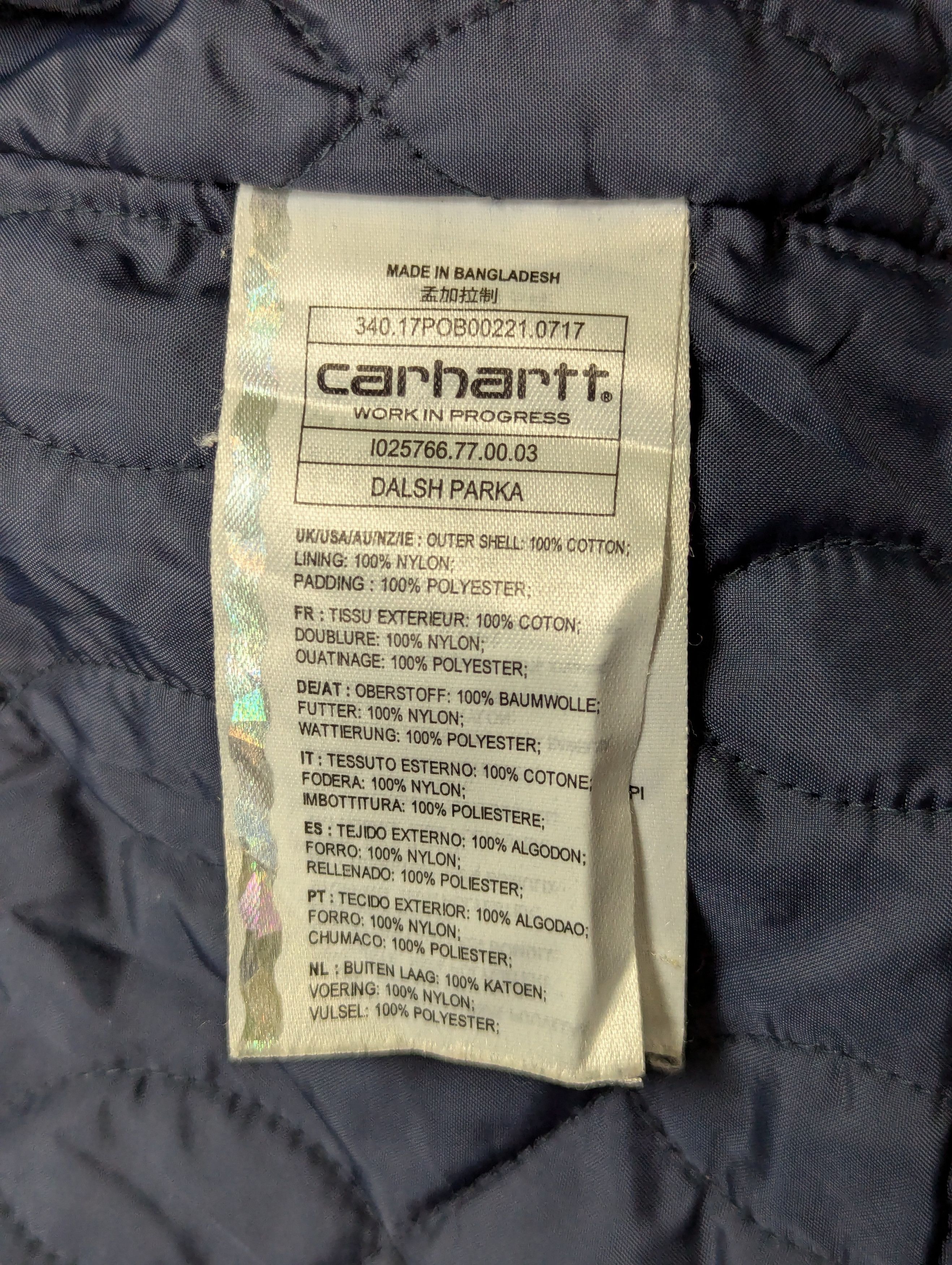Carhartt Wip Carhartt WIP Dalsh VTG Men’s Canvas Parka Faded Jacket Size US M / EU 48-50 / 2 - 10 Thumbnail