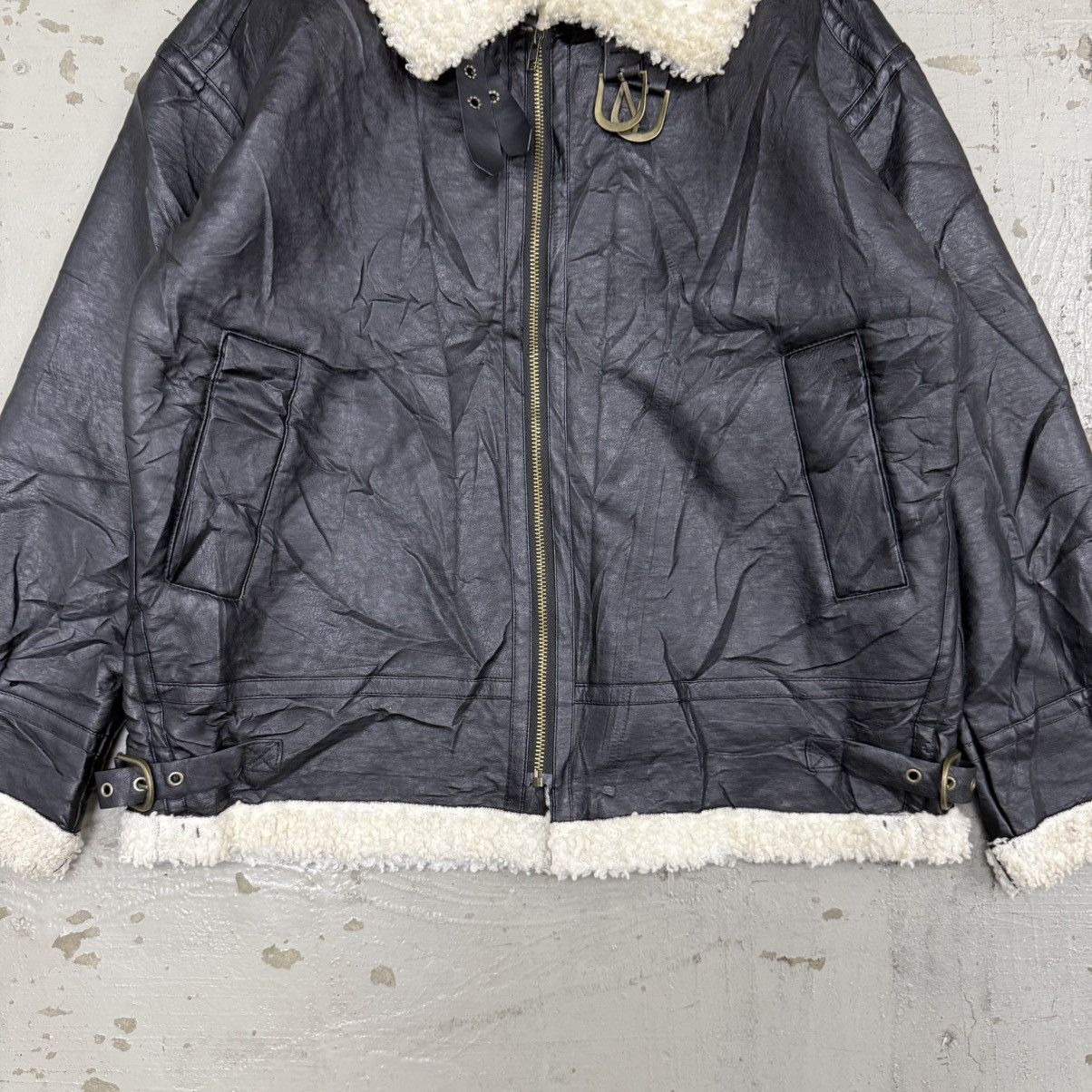 Alpha Industries Emi+ Alpha Industries B-3 Faux Leather Style Bomber Jacket Size US M / EU 48-50 / 2 - 2 Thumbnail