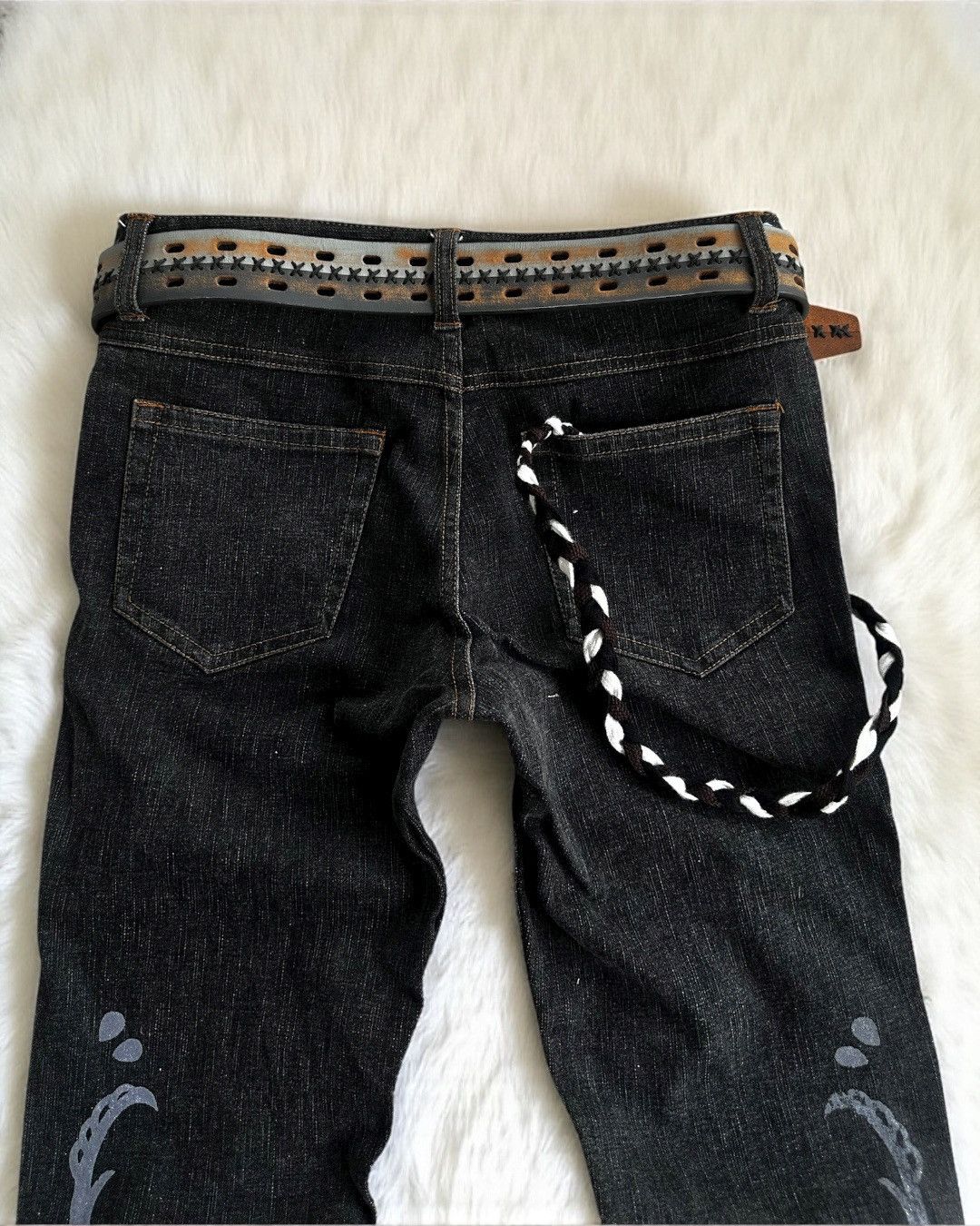 If Six Was Nine 💥rare💥 japanese brand ESTACOT tribal flared jeans Size US 30 / EU 46 - 5 Thumbnail