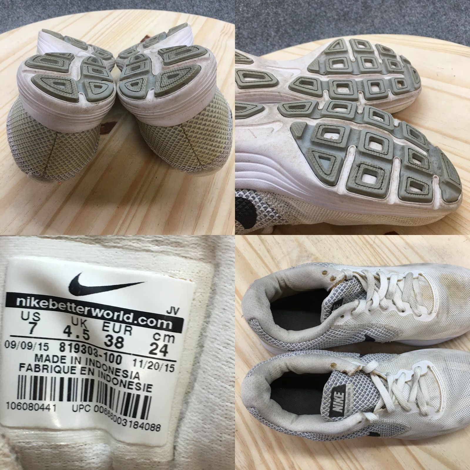 Nike Nike Revolution 3 Sneaker Womens White Casual Lace Up Athletic Flat Shoes - Size 7, US 7, UK 4.5, EU 38, M, Solid, Breathable, Comfort Size US 7 / IT 37 - 9 Thumbnail