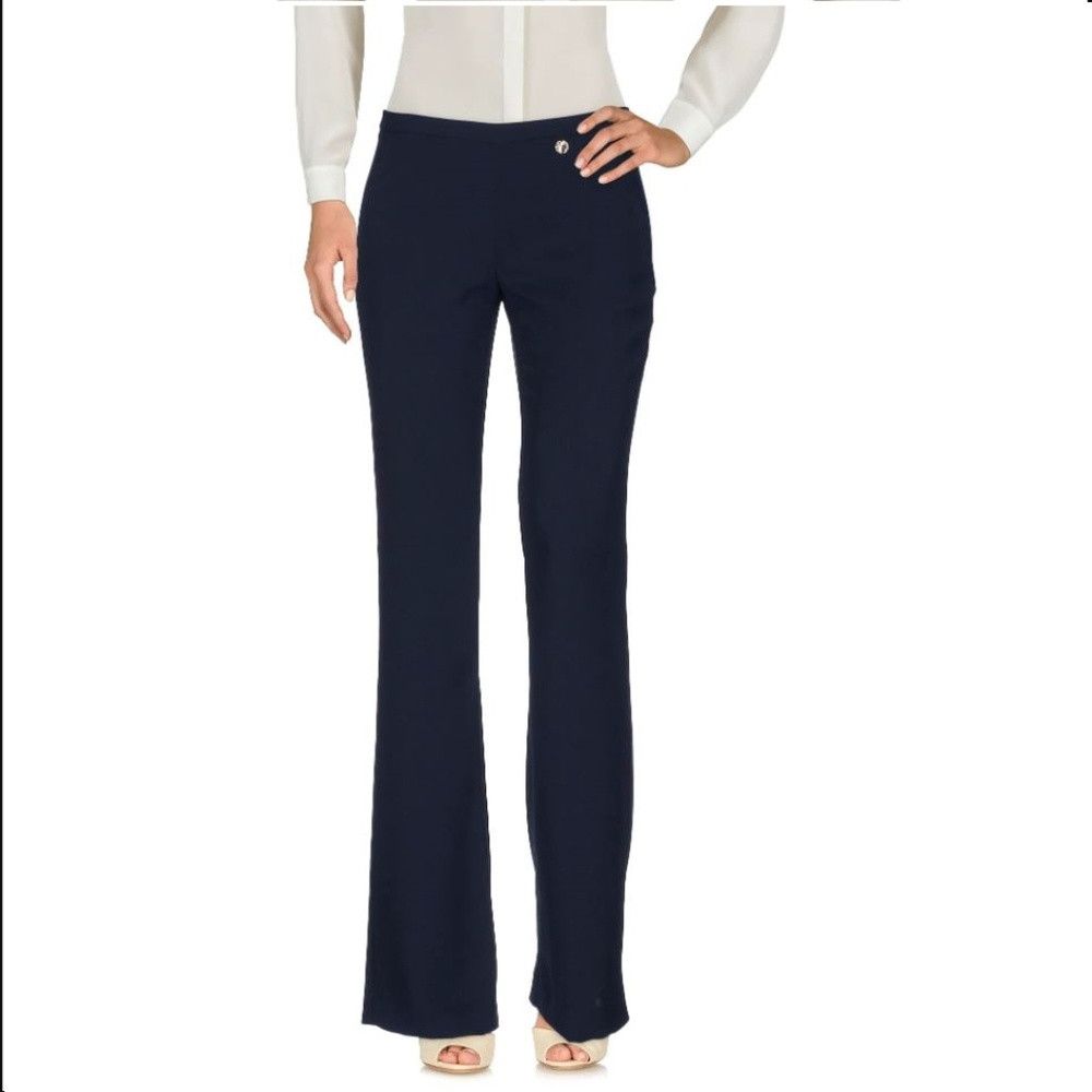 Versace NWT New $334 VERSACE COLLECTION Casual pants Navy Size 44 U Size 30" / US 8 / IT 44 - 1 Thumbnail