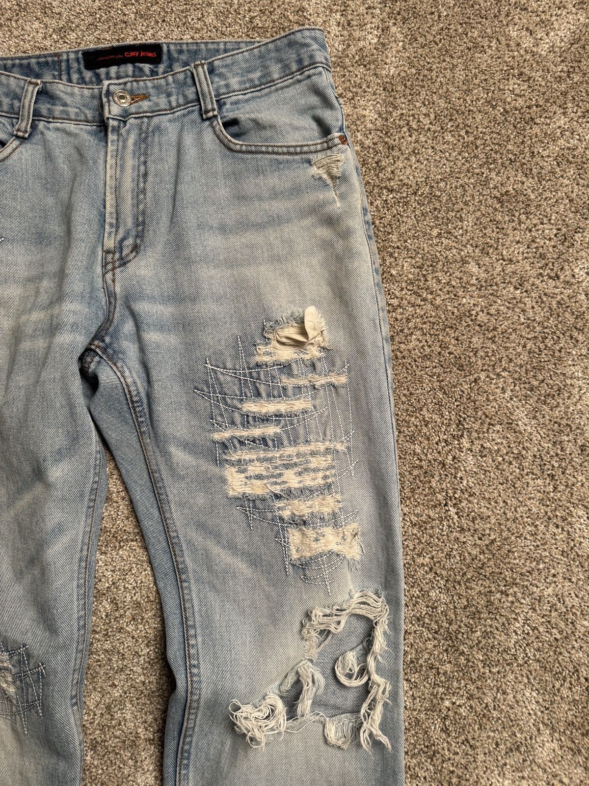 Other GANY JEANS LIGHT WASH FADED DENIM Size US 28 / EU 44 - 3 Thumbnail