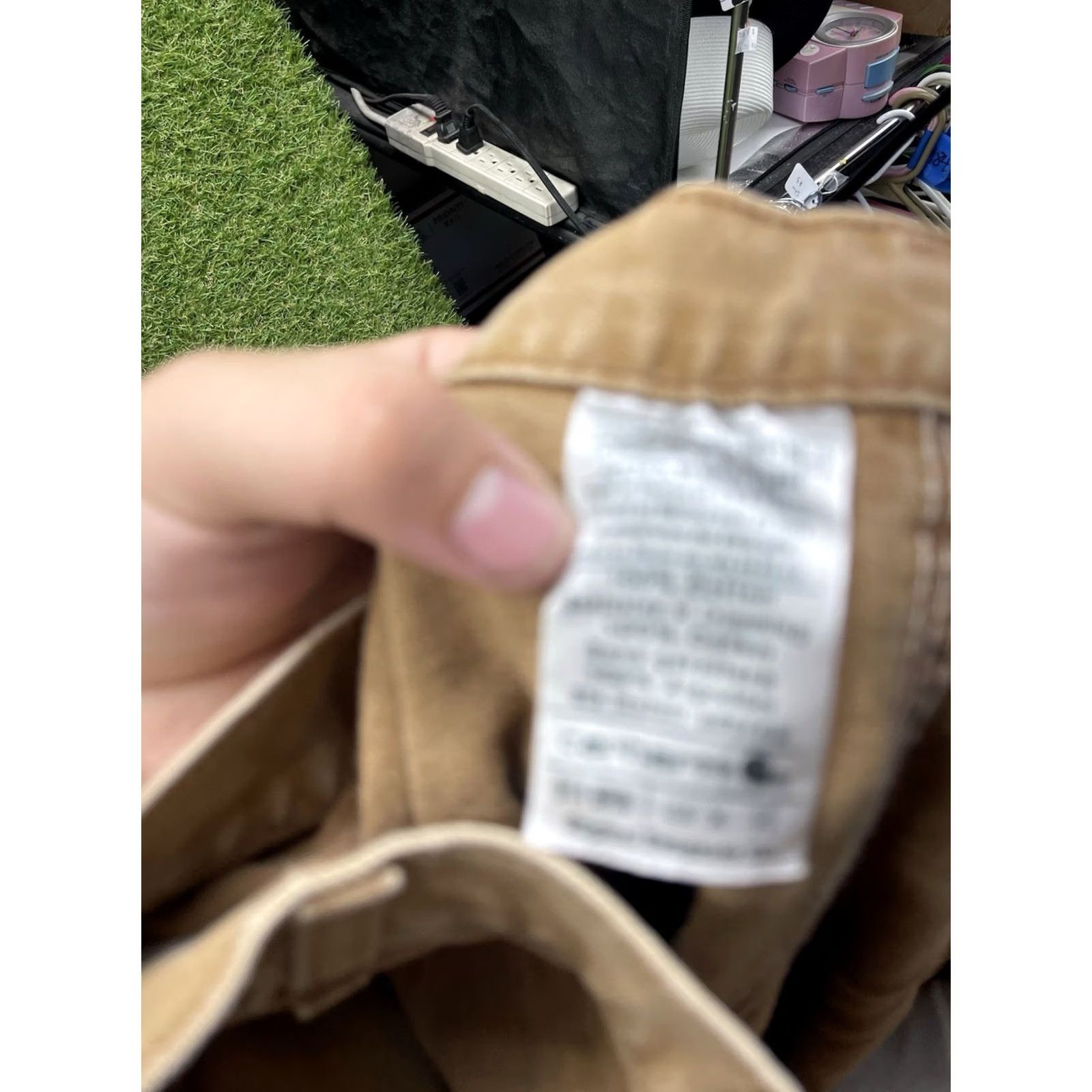 Carhartt Carhartt Pants Mens 44x32 Brown Duck Canvas Cotton Loose Fit Carpenter Khaki Casual Jeans Straight 5-Pocket Mens Regular Brown Carhartt B17 Size US 44 / EU 60 - 4 Thumbnail