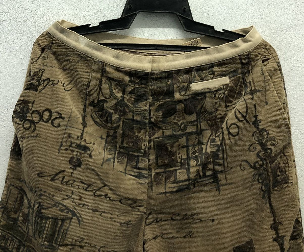 Japanese Brand Vintage Beige Graphic Print Cropped Pants Size 30" / US 8 / IT 44 - 3 Thumbnail