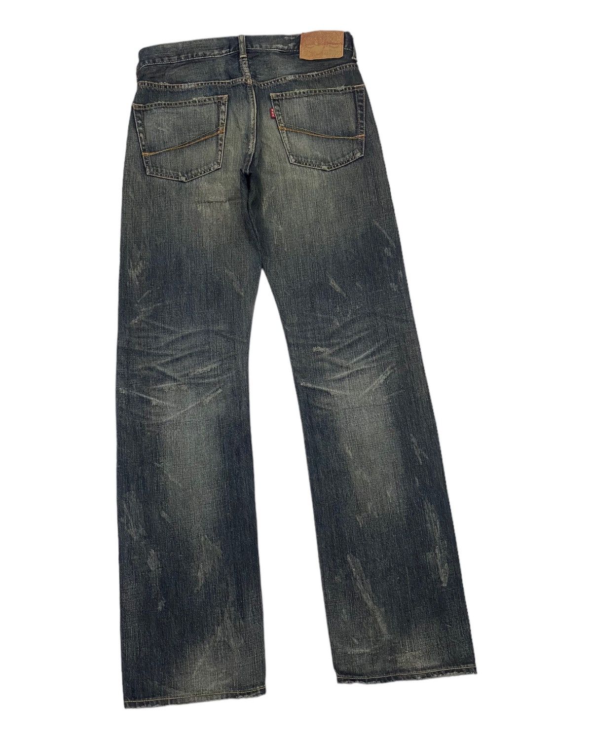 If Six Was Nine × Japanese Brand × Le Grande Bleu (L.G.B.) SOUL OF FREEDOM DISTRESSED DENIM JEANS RARE Size US 31 - 4 Thumbnail