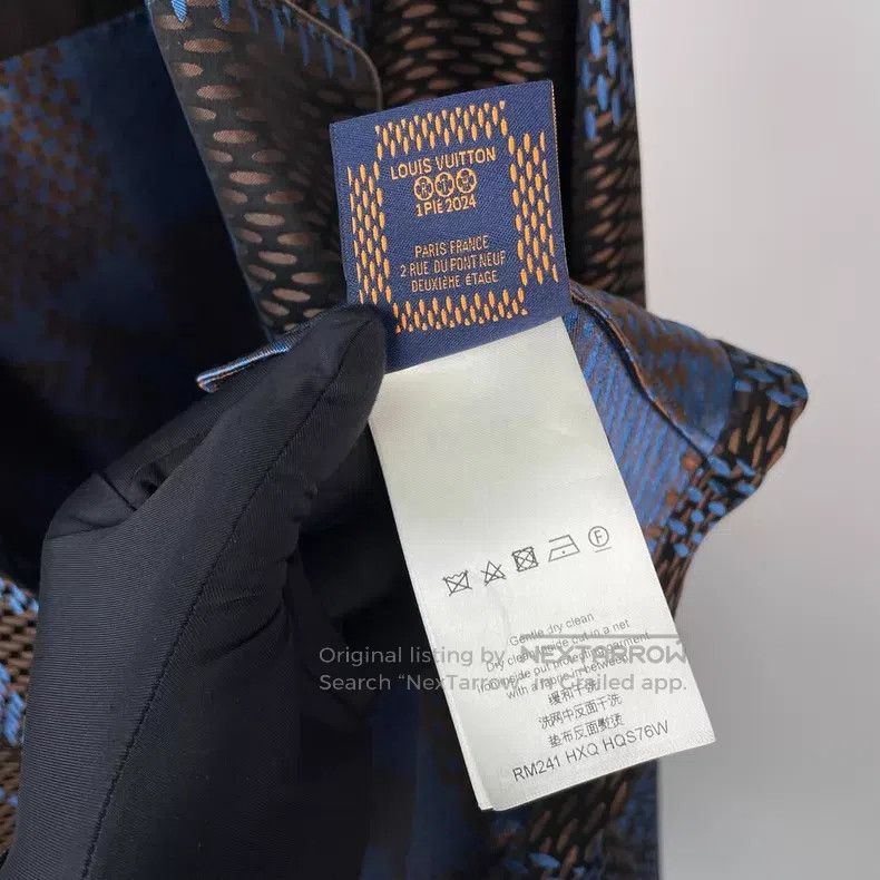 Louis Vuitton Louis Vuitton Fei Dong Xiu Blue Checkerboard Logo Long Sle Size US XL / EU 56 / 4 - 7 Thumbnail