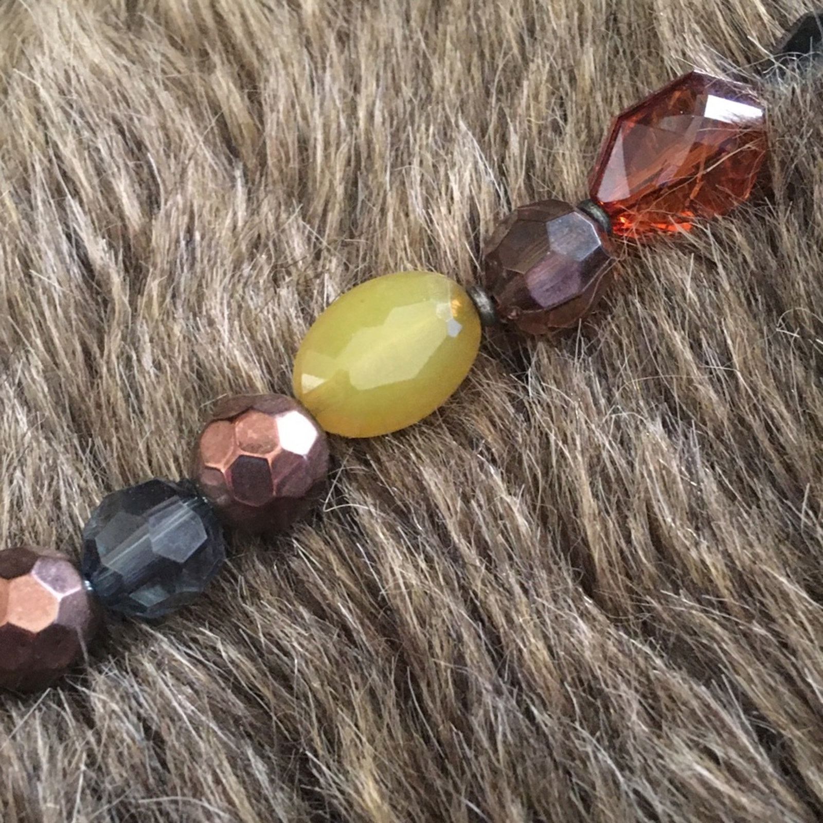 Vintage Vintage multi tone animal print beaded necklace Size ONE SIZE - 8 Thumbnail