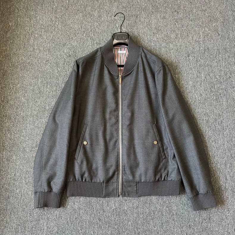 Thom Browne Thom Browne A striped zipper jacket over the back Size US XL / EU 56 / 4 - 1 Thumbnail