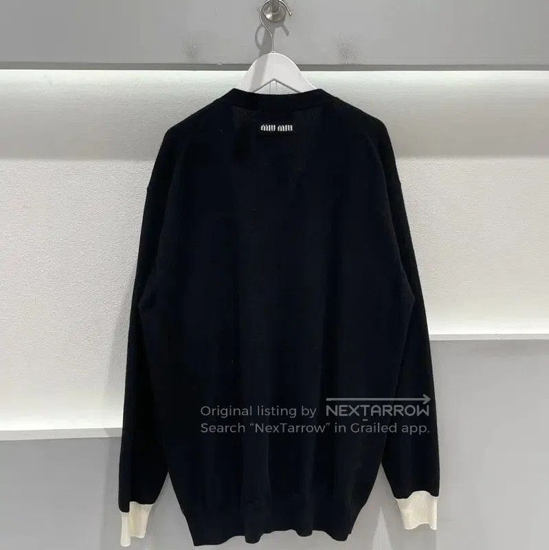 Miu Miu Miu Miu Black Cashmere Long Sleeve Cardigan . Size XXS / US 00 / IT 34 - 2 Thumbnail