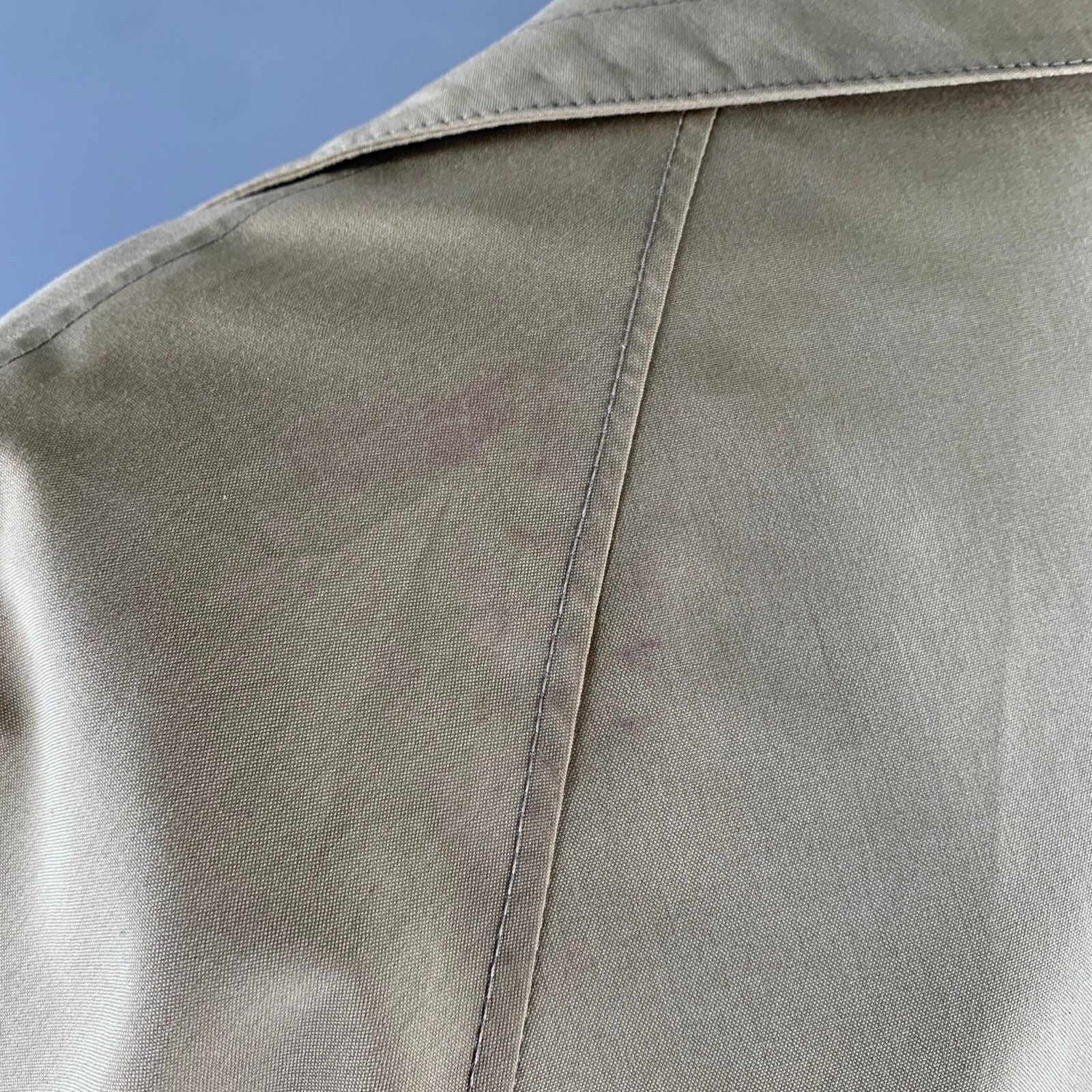 Cerruti 1881 CERRUTI Size S Khaki Cotton Blend Belted Trench Coat Size S / US 4 / IT 40 - 4 Thumbnail