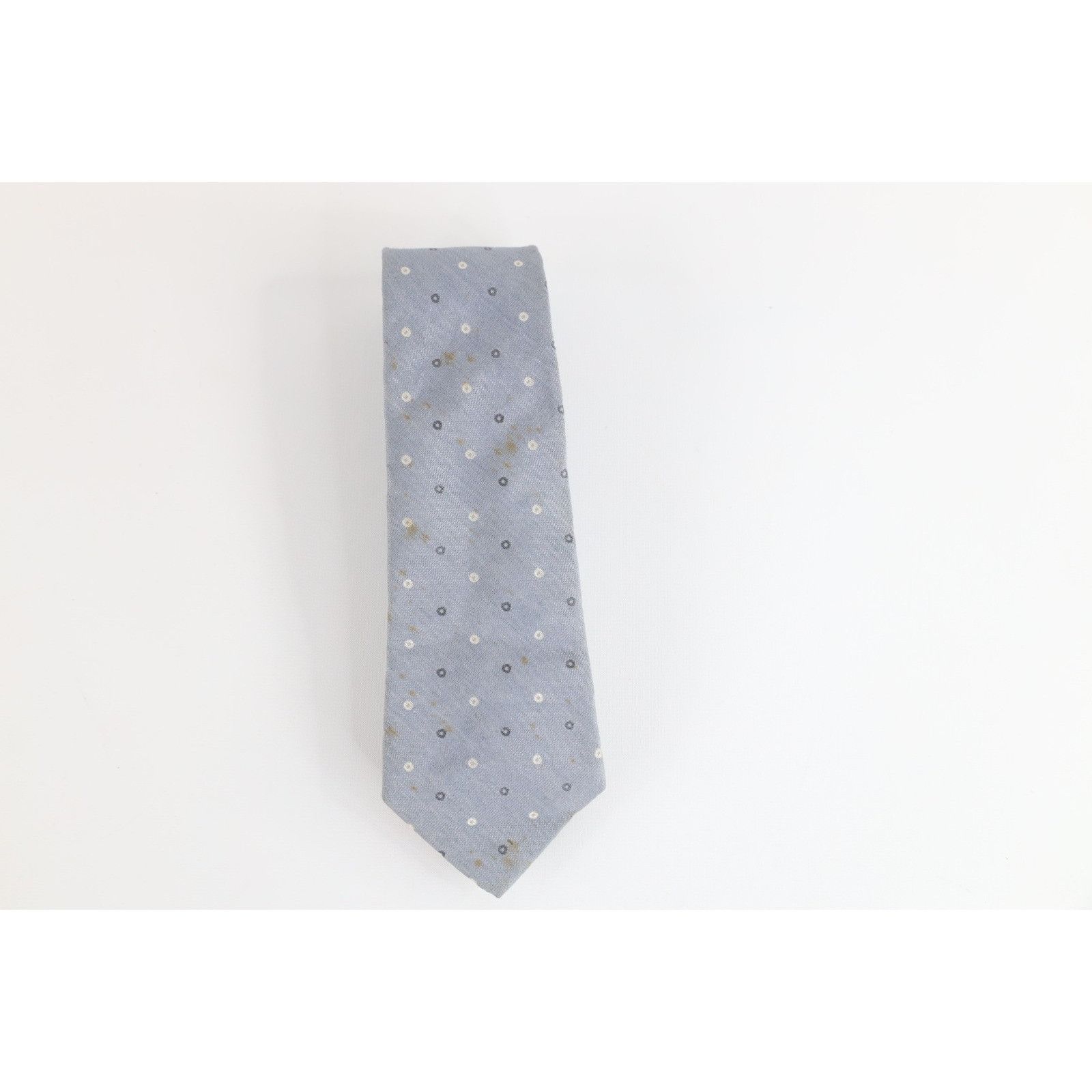 Vintage Vintage 80s 90s Calvin Klein Distressed Polka Dot Neck Tie Size ONE SIZE - 1 Thumbnail